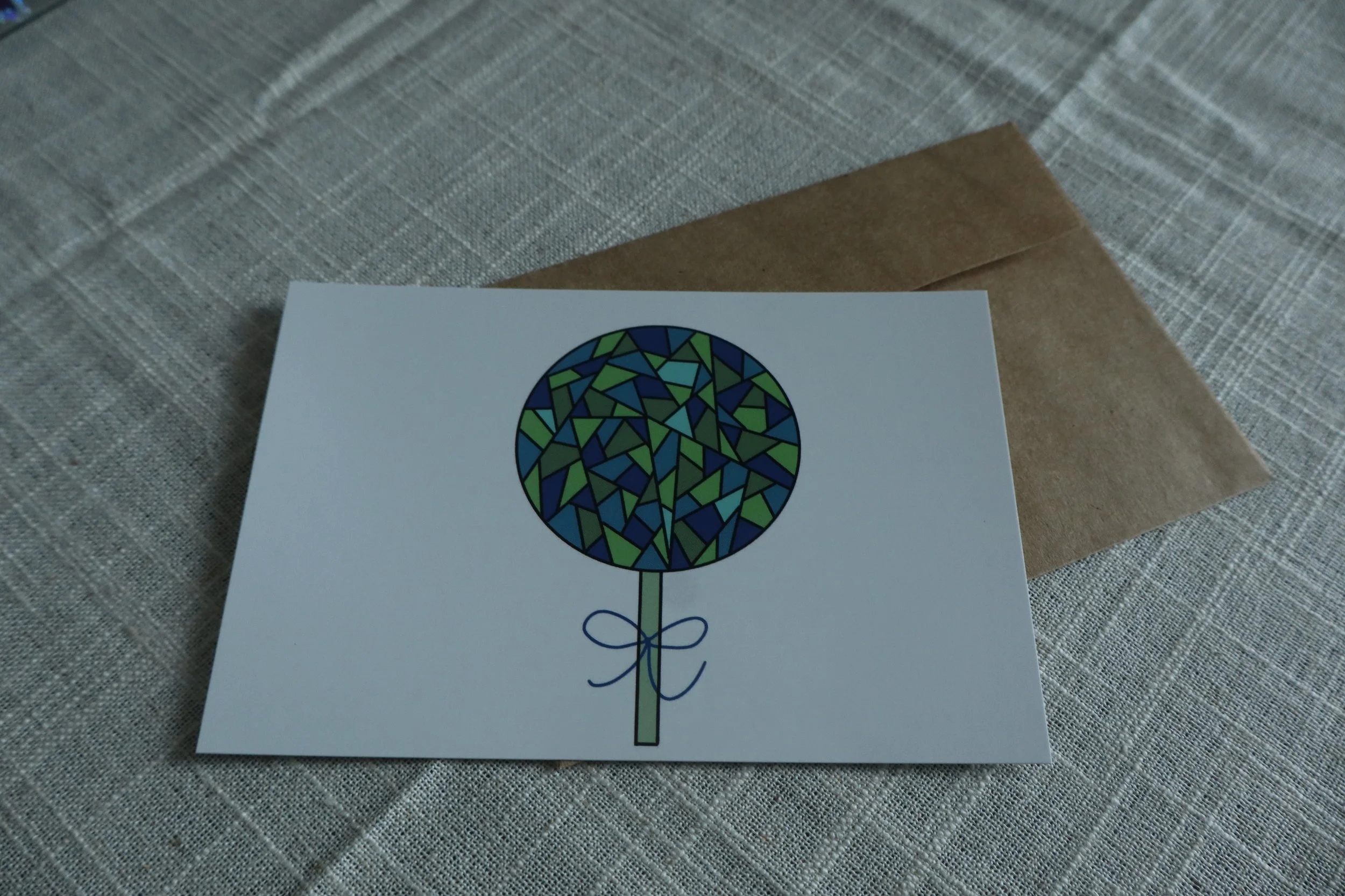 Mosaic Topiary Flat Panel Card
