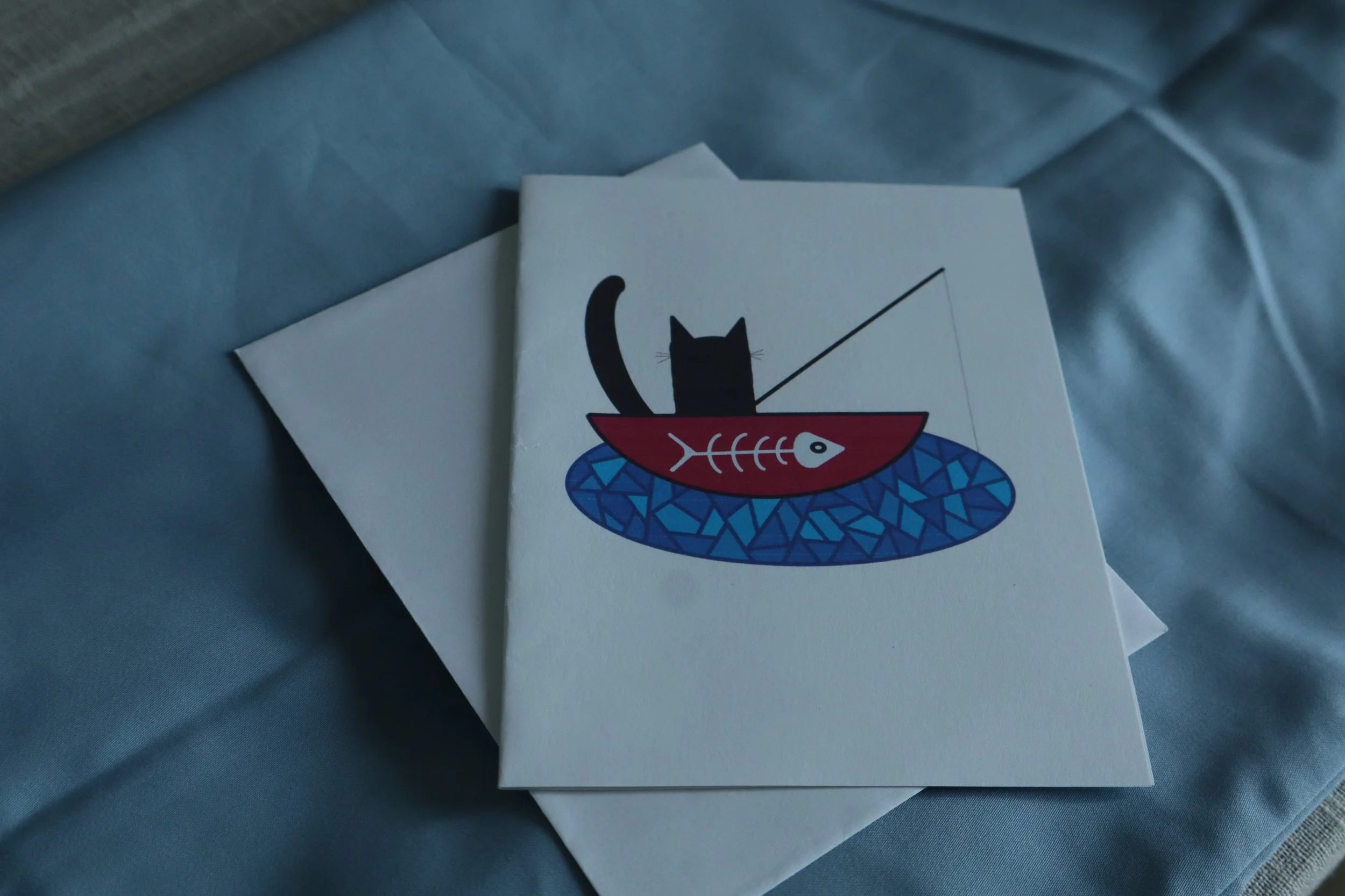 Mosaic Cat in the Canoe