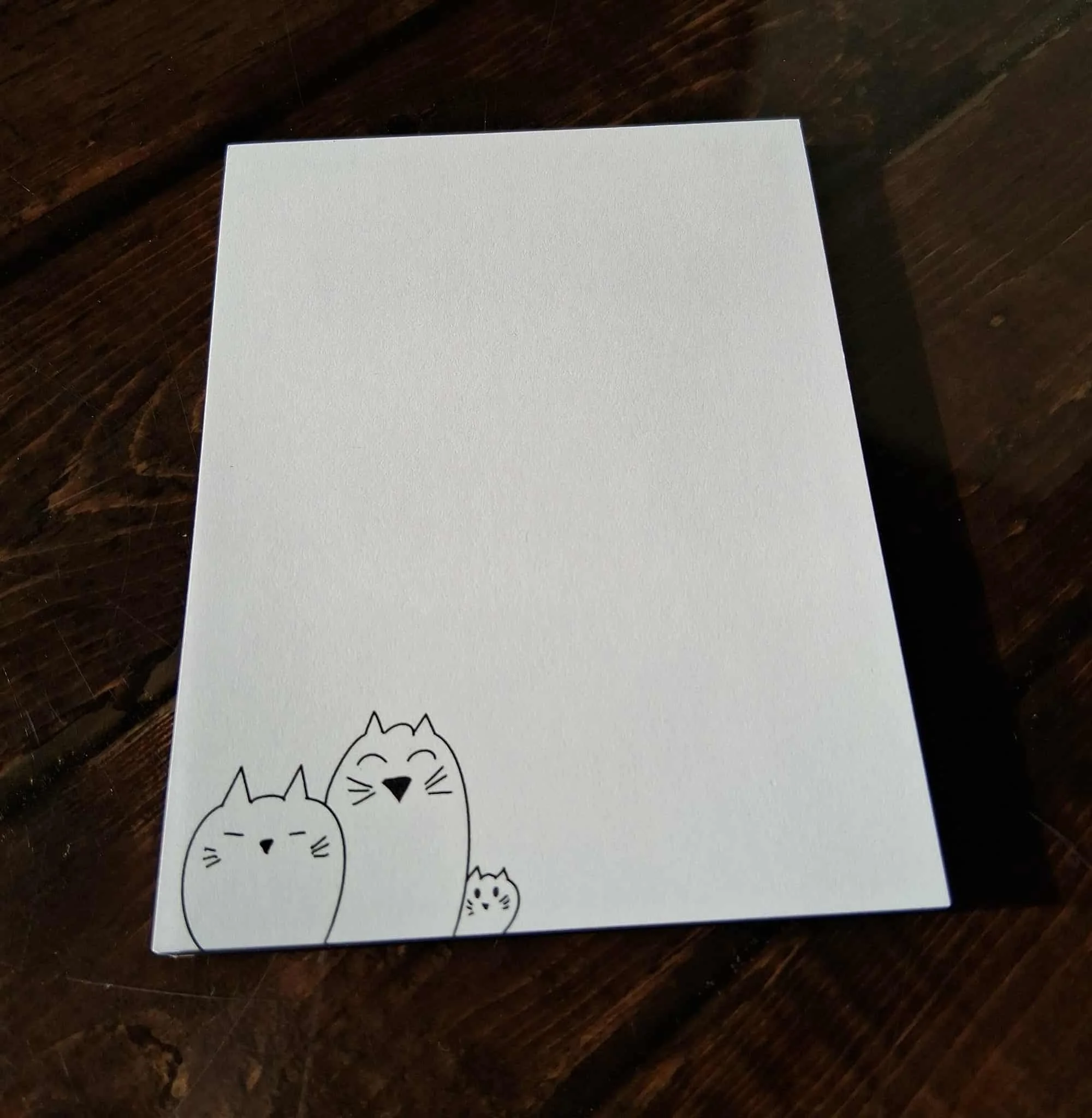 Three Cat Silhouette Notepad