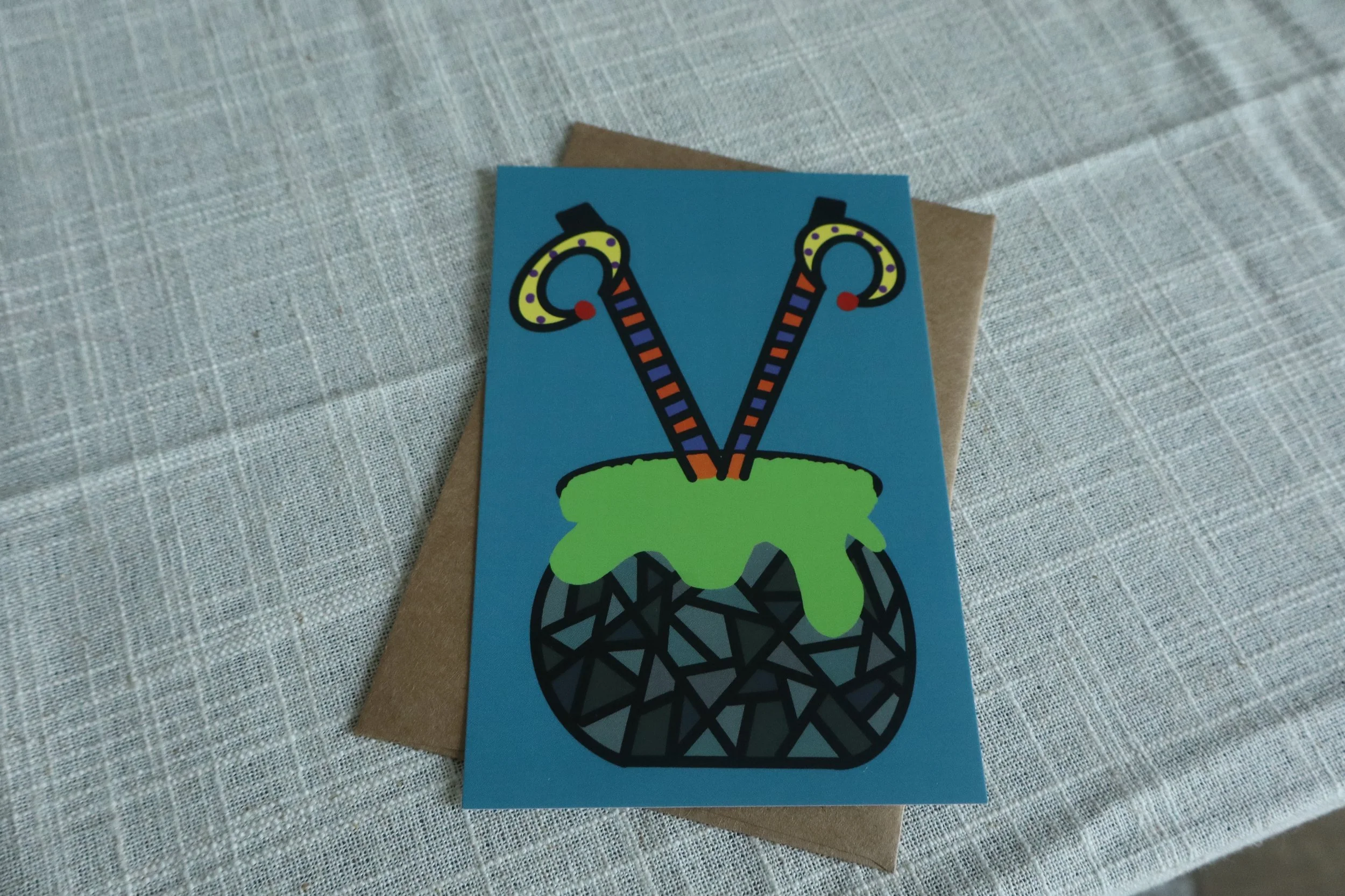 Witches Cauldron Flat Panel Card