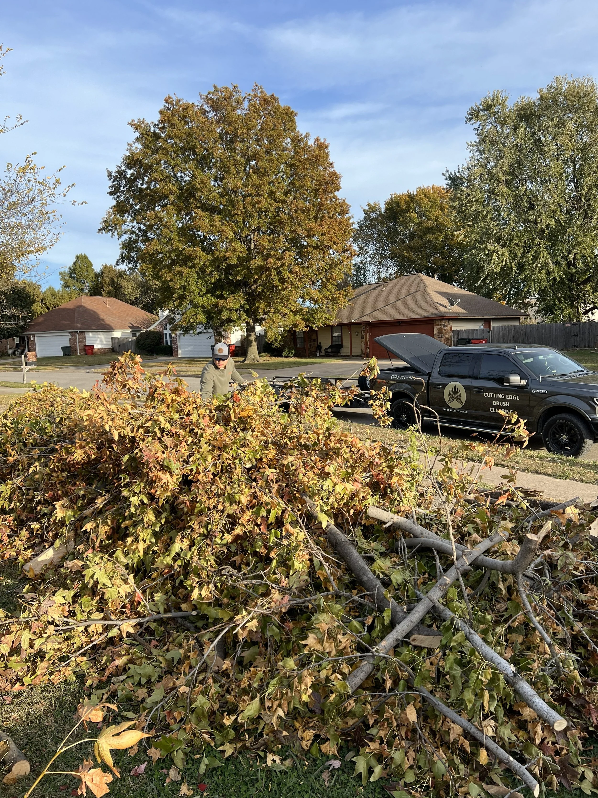 Before Brush Haul Off - Owasso, OK