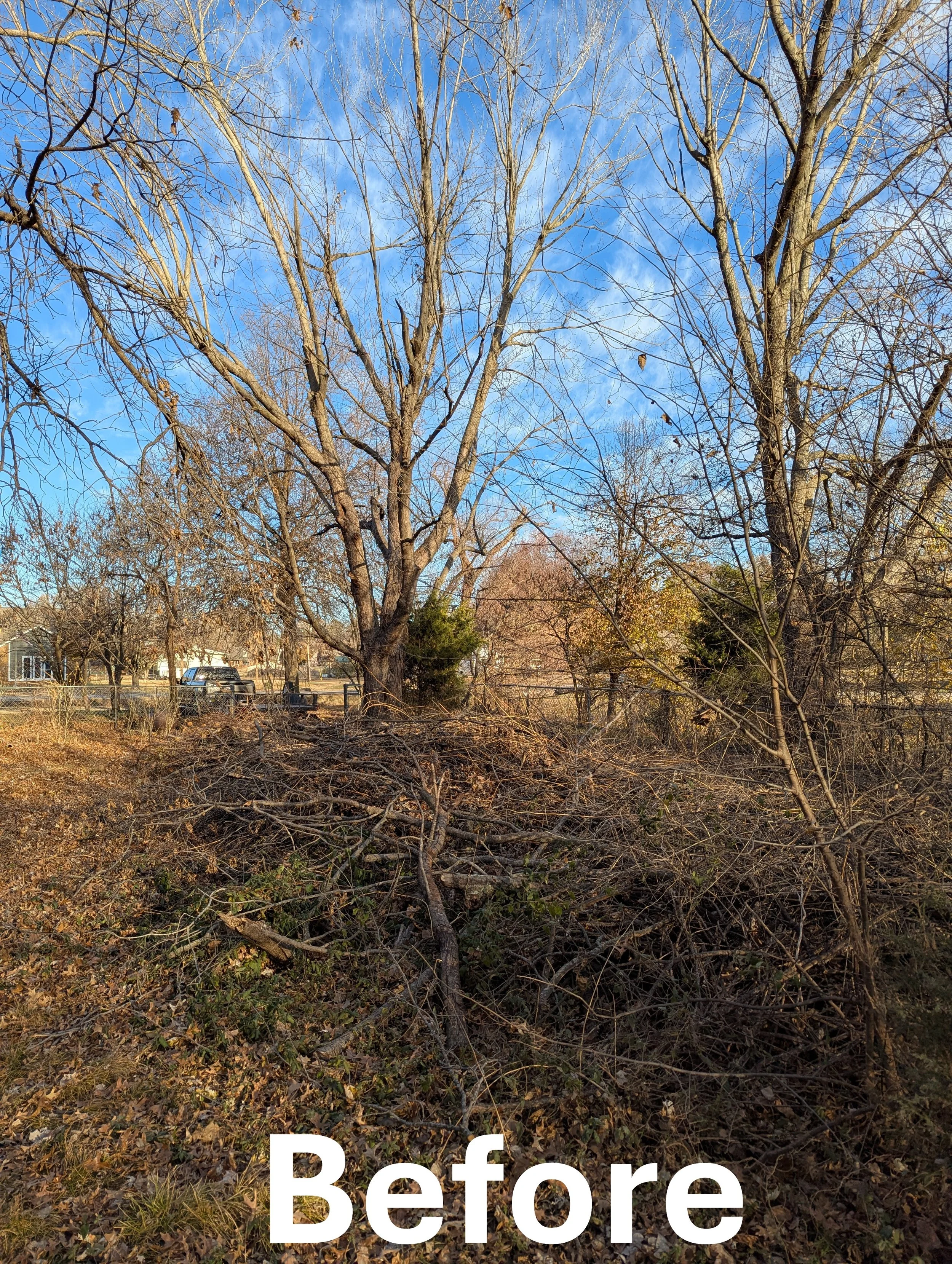 Backyard Reclamation - Brush Hauling project Owasso, OK