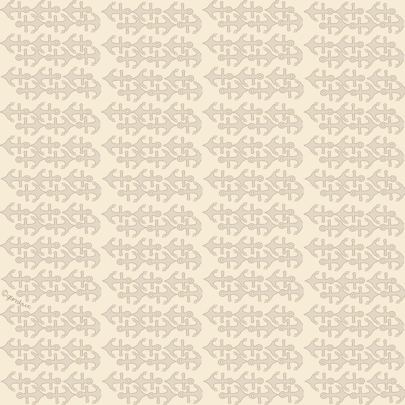 Anchor Pattern in Cream