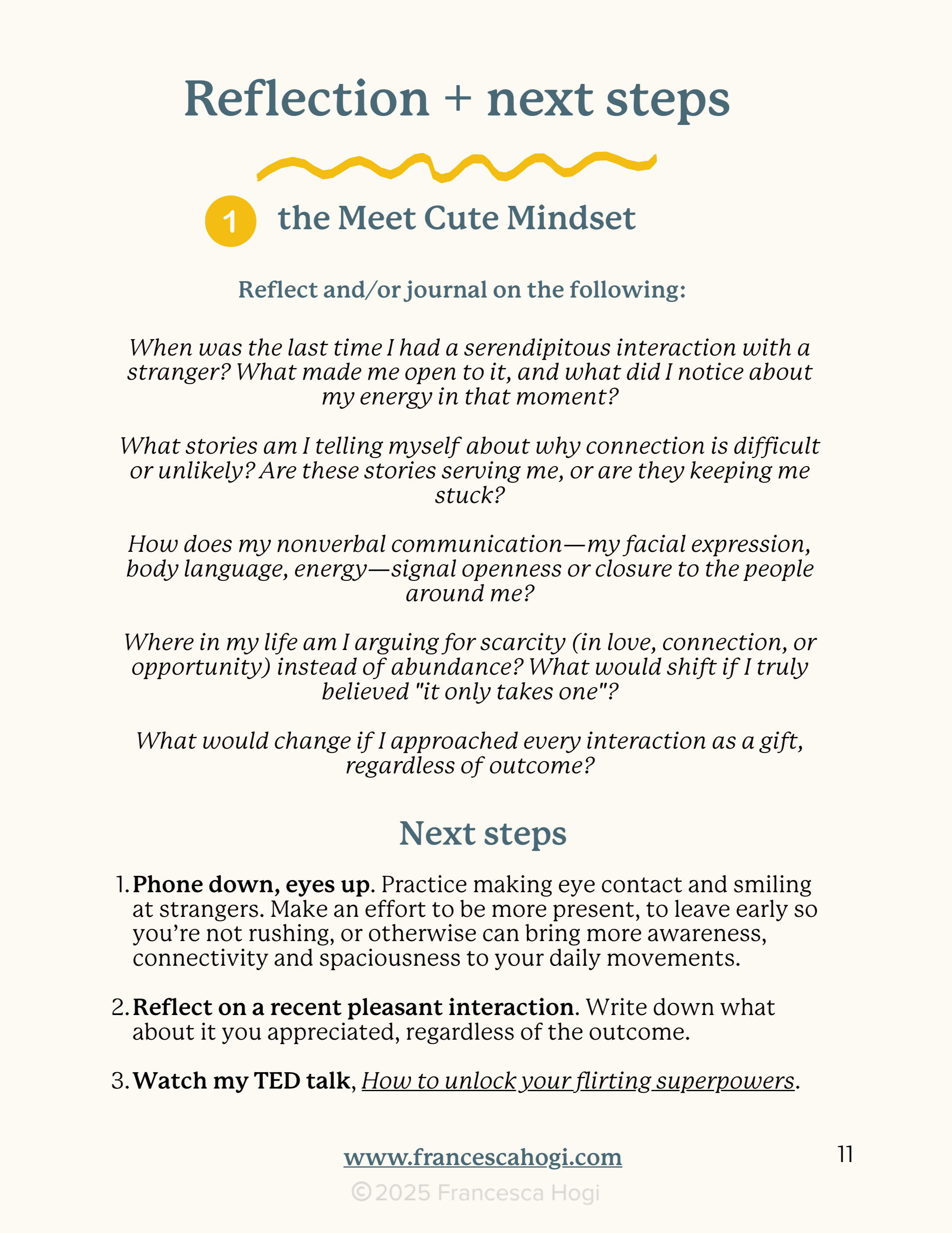 Reflections + next steps