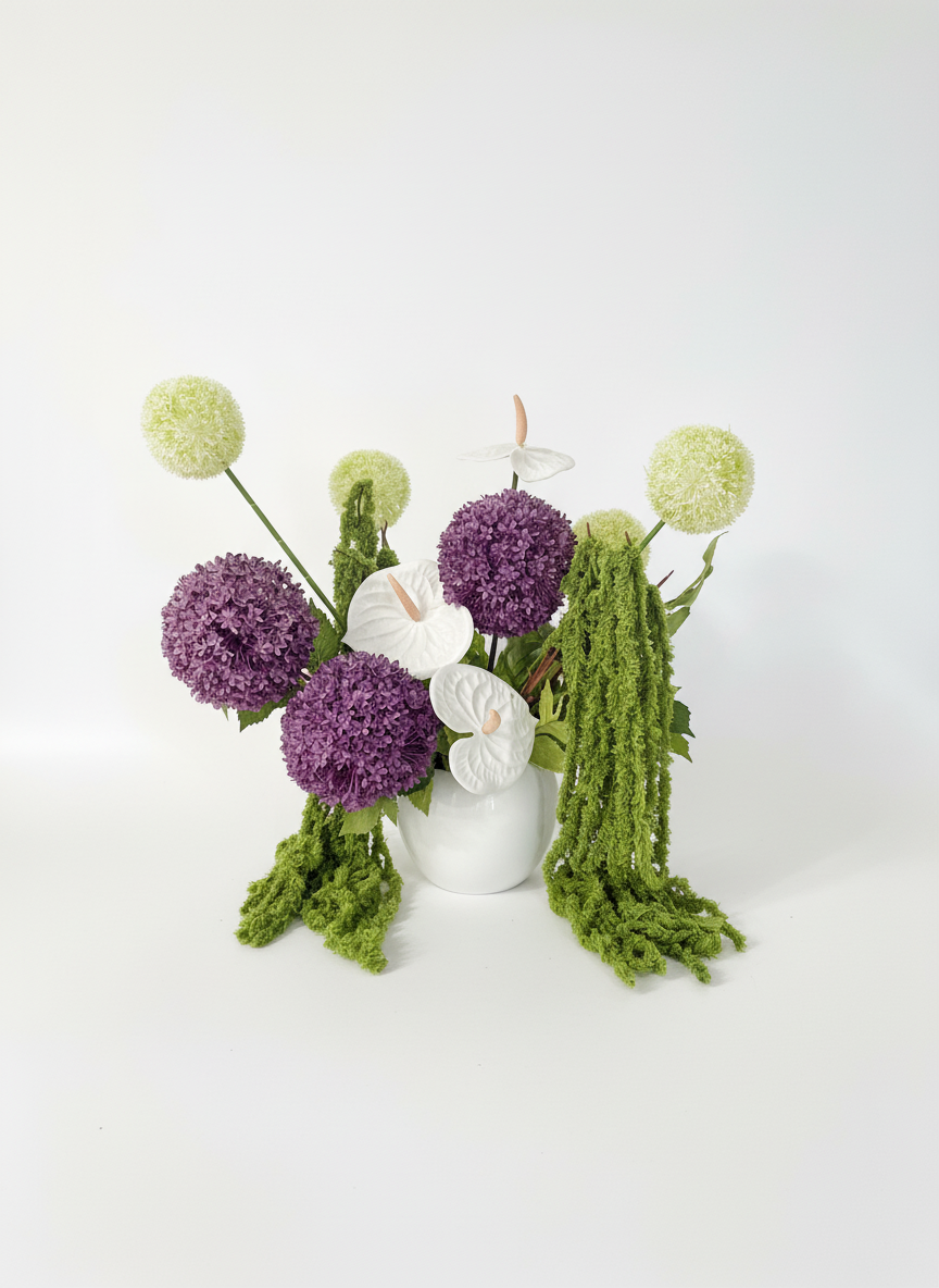 Purple Flowers Centrepiece