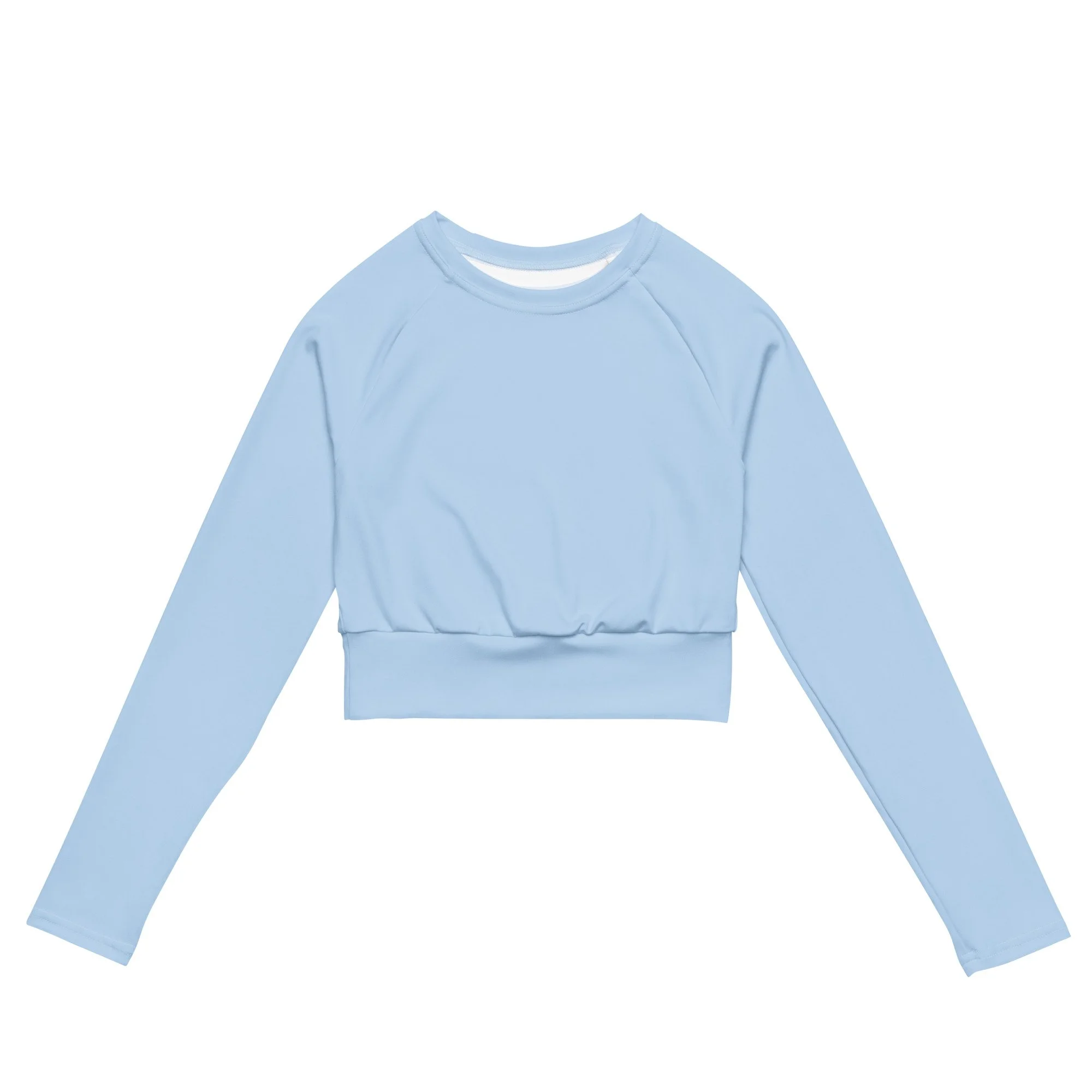 Recycled long-sleeve crop top - French Powder Blue