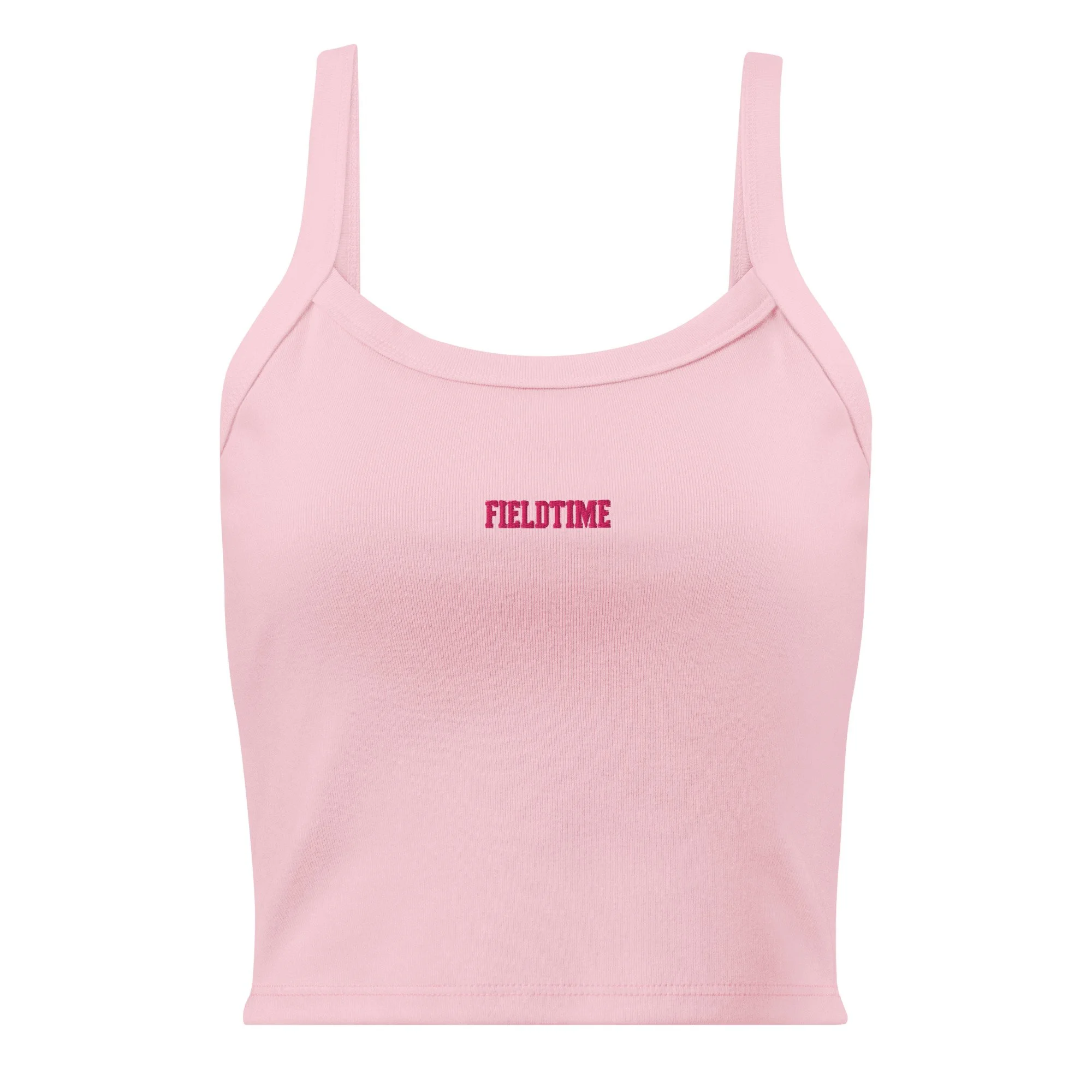 Pink Women’s micro-rib tank top with Pink logo