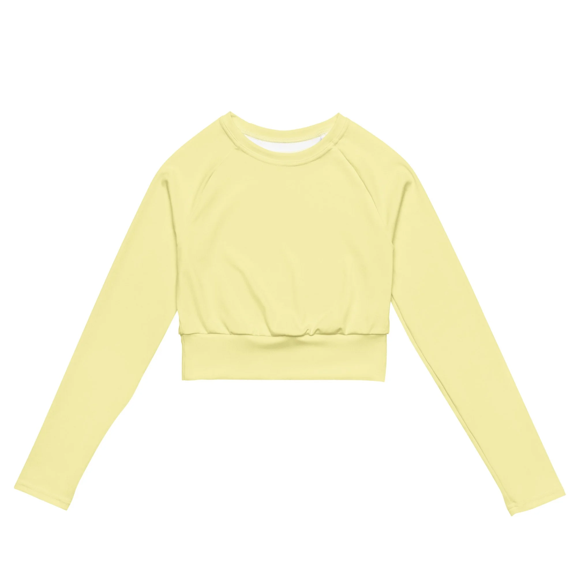 Cream Yellow Cropped Sweatshirt