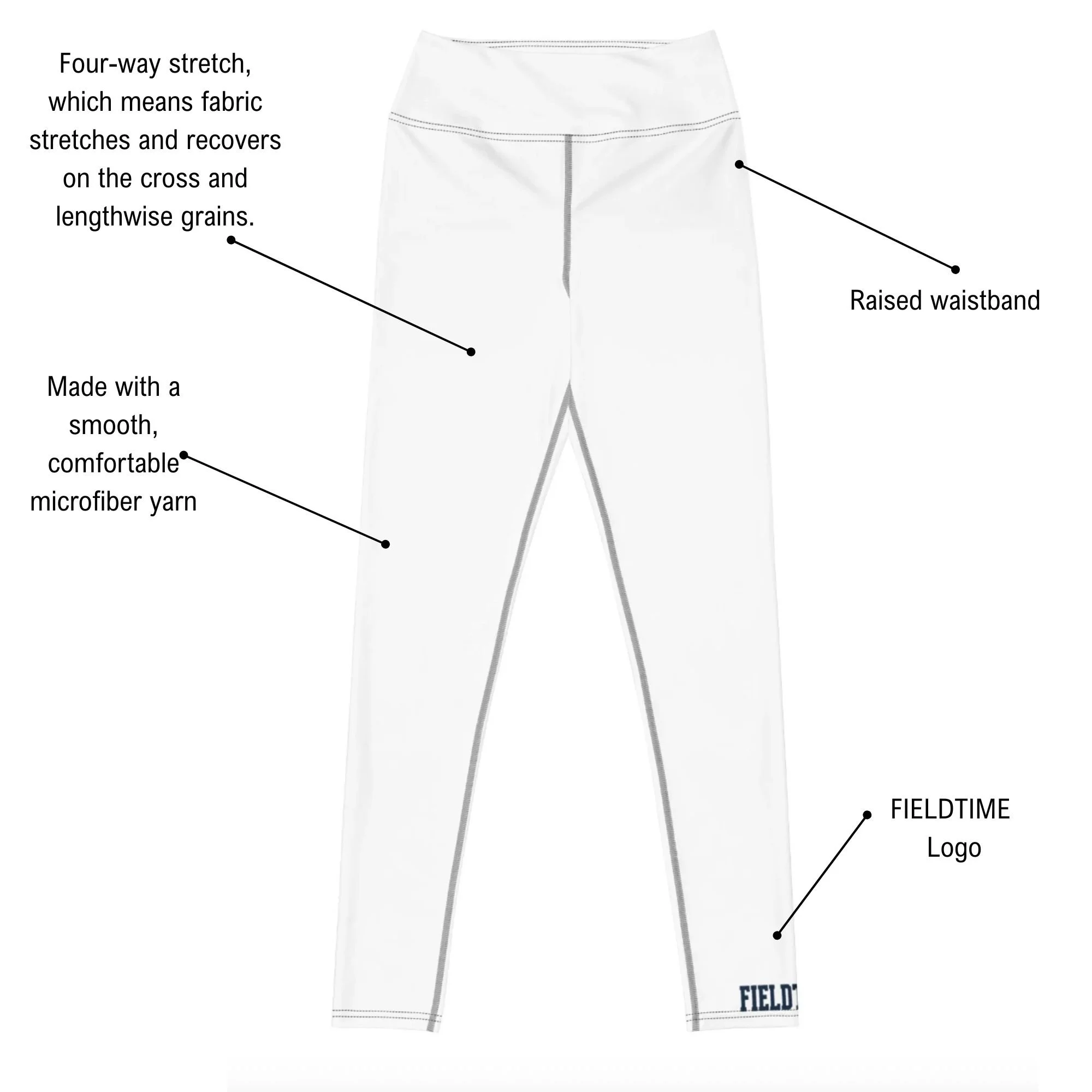White Yoga Leggings with logo
