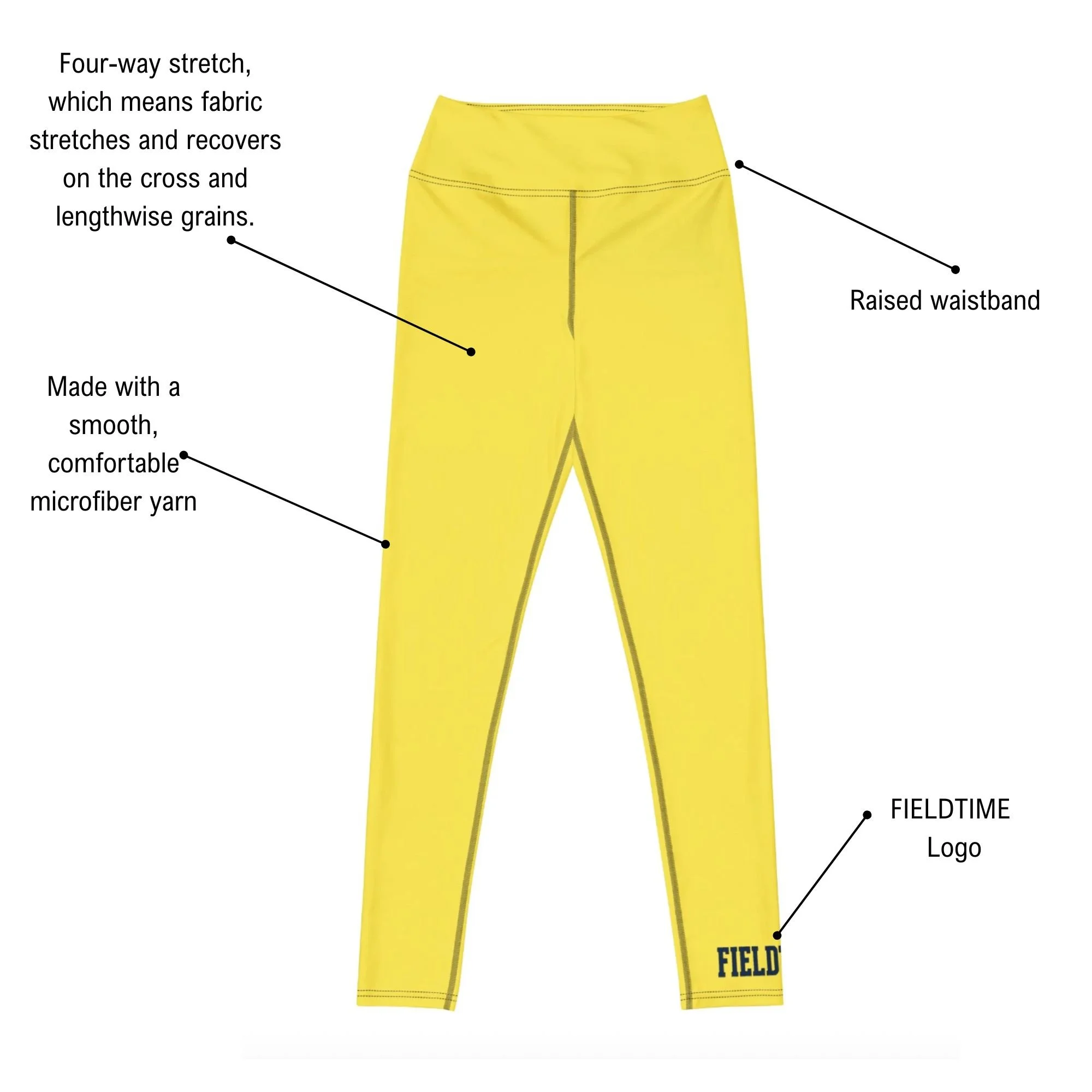 Paris Daisy Yellow Yoga Leggings info.jpg