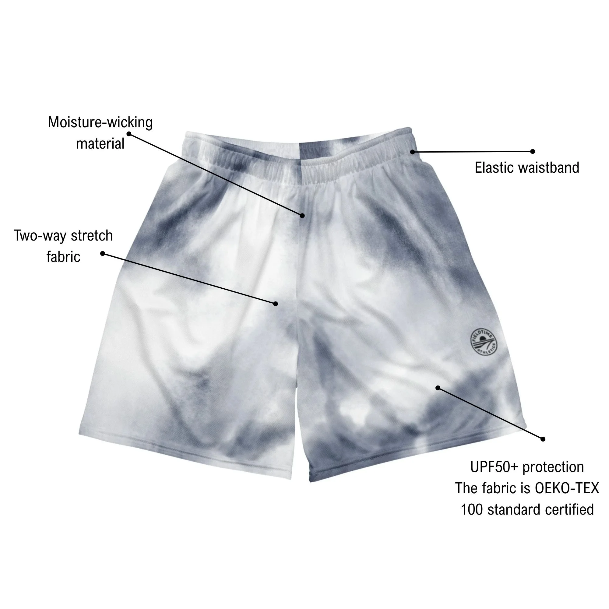 Tie Dye Gray mesh shorts
