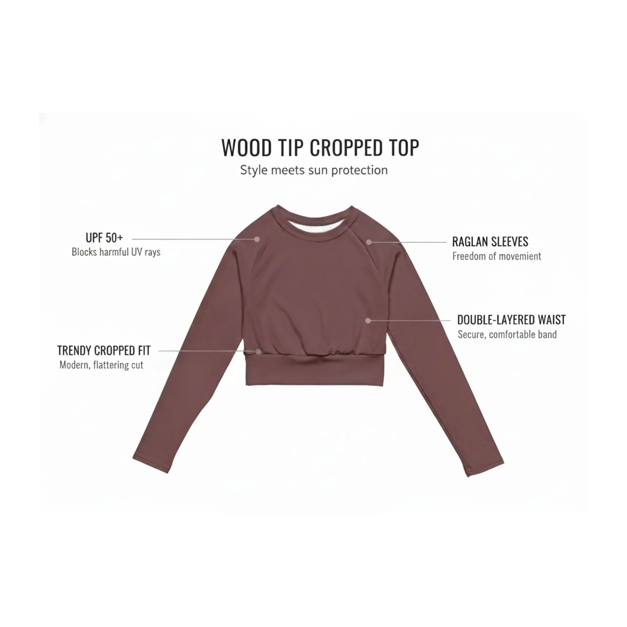 woodtip crop top
