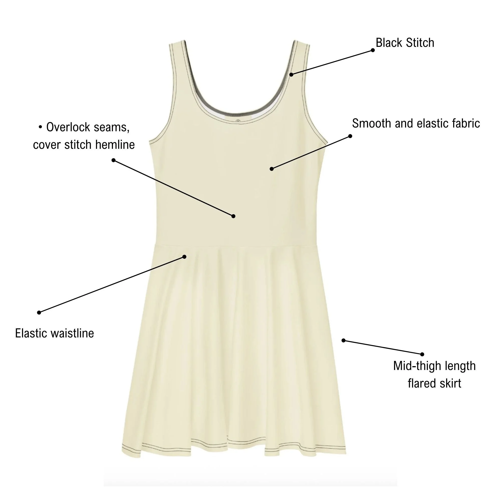 Apricot White Virtu Dress