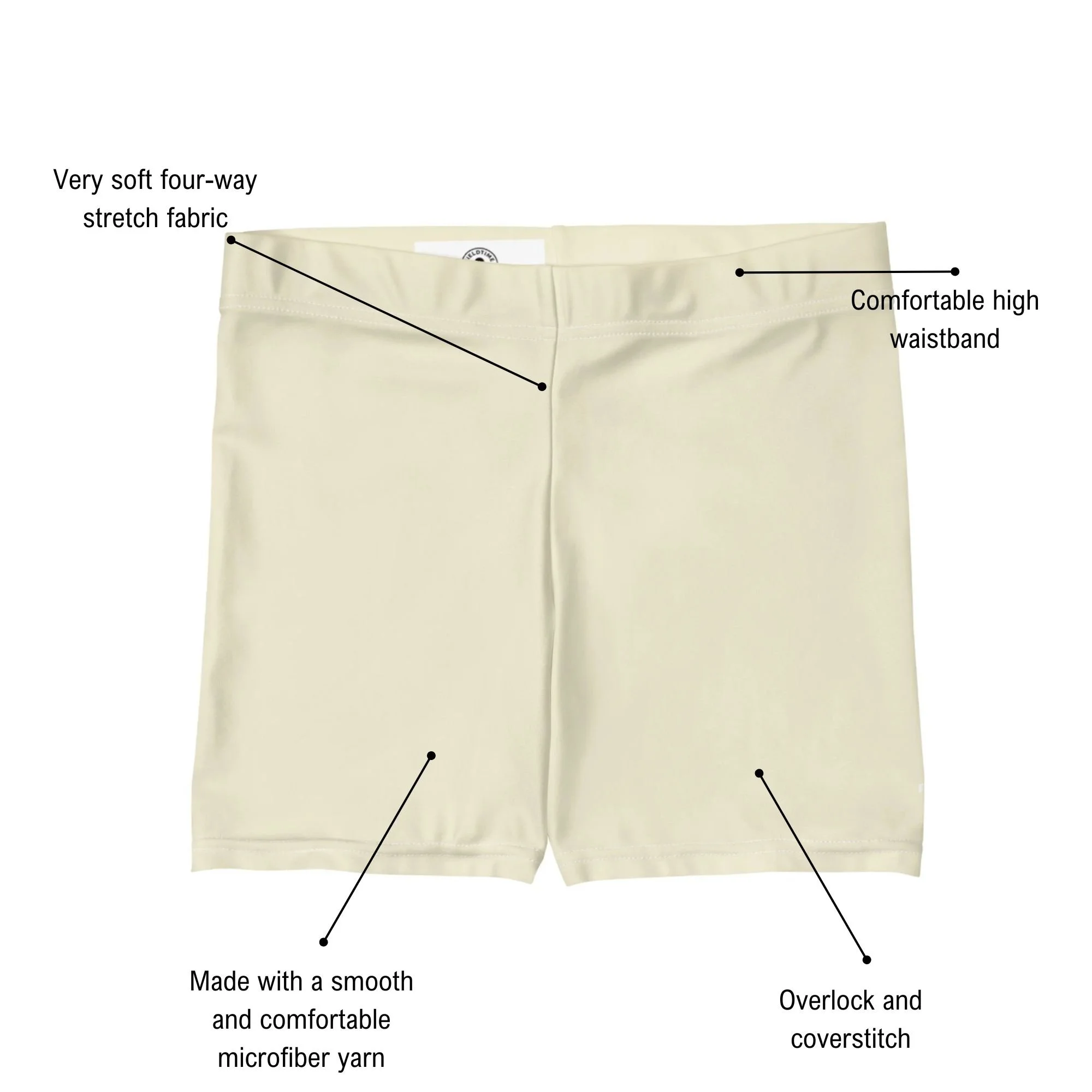 Apricot White Sporty Shorts