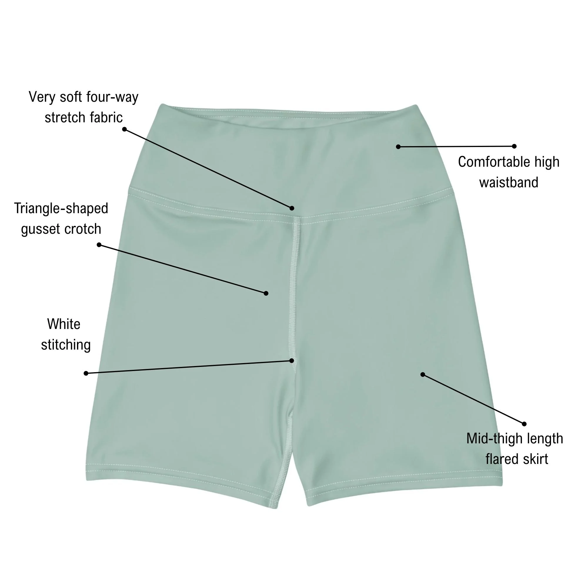 Opal Yoga Shorts Black Logo