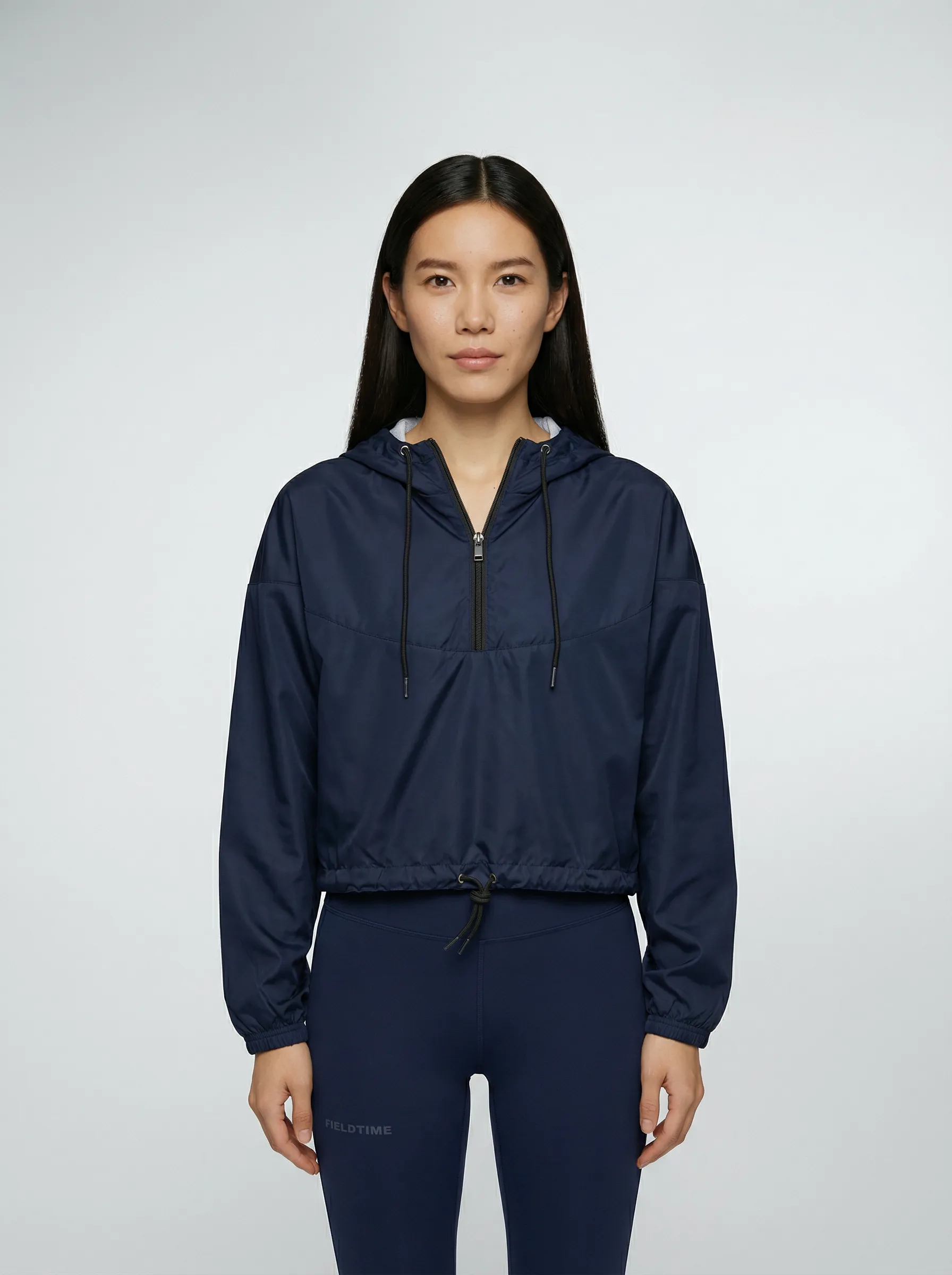 Navy/Kashmir Bluecropped windbreaker
