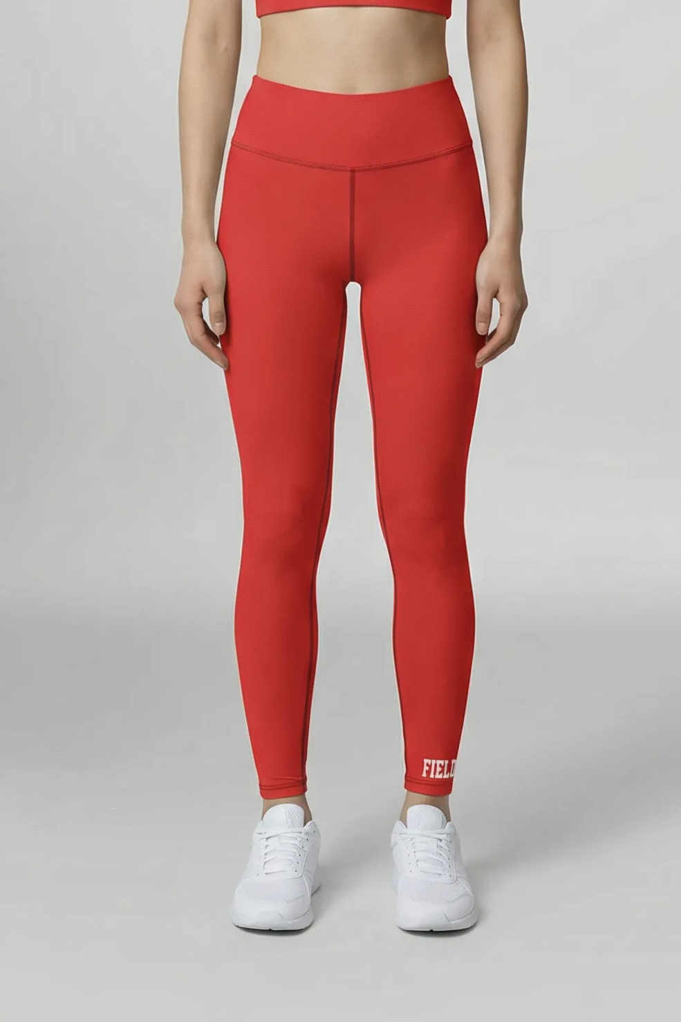 Alizarin/White Yoga Leggings