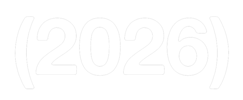 White text '(2026)' in parentheses on a black background.