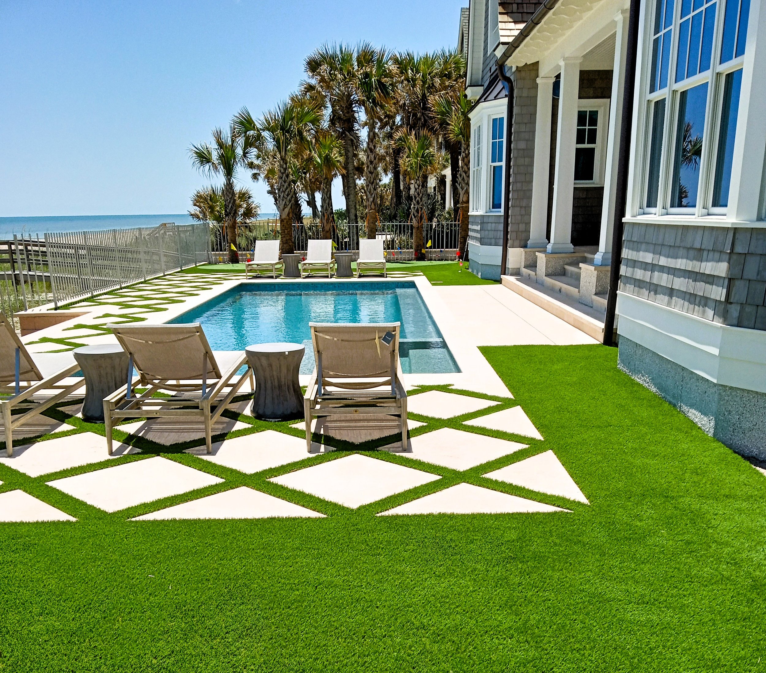 Stone Pool Patio Decking