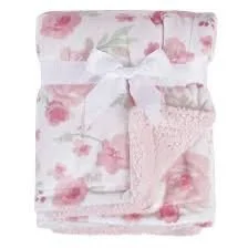 Petit L' amour, Floral Soft Plush Baby Blanket