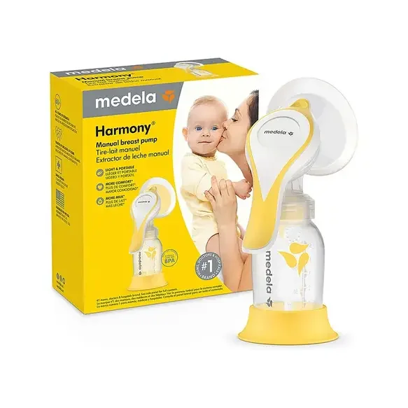 Medela-Harmony-Manual-Breast-Pump-Cream-And-Yellow.webp