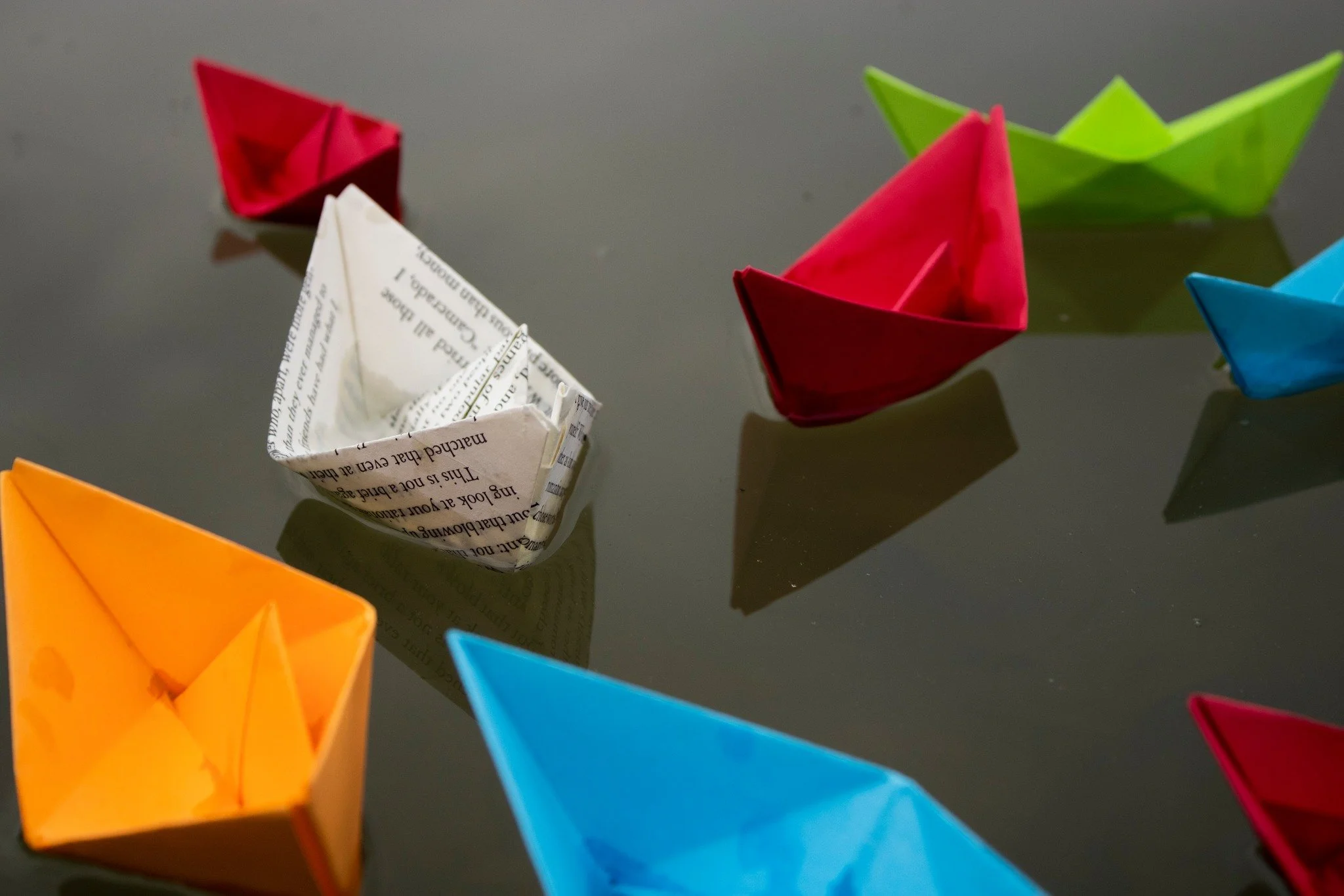 Floating Paper Boats