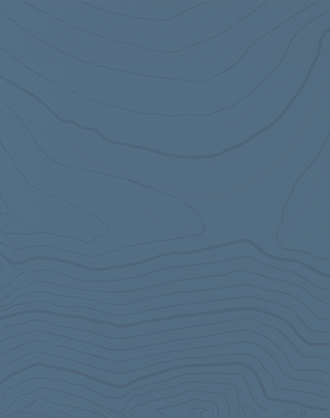 A blue background with subtle topographic map lines.