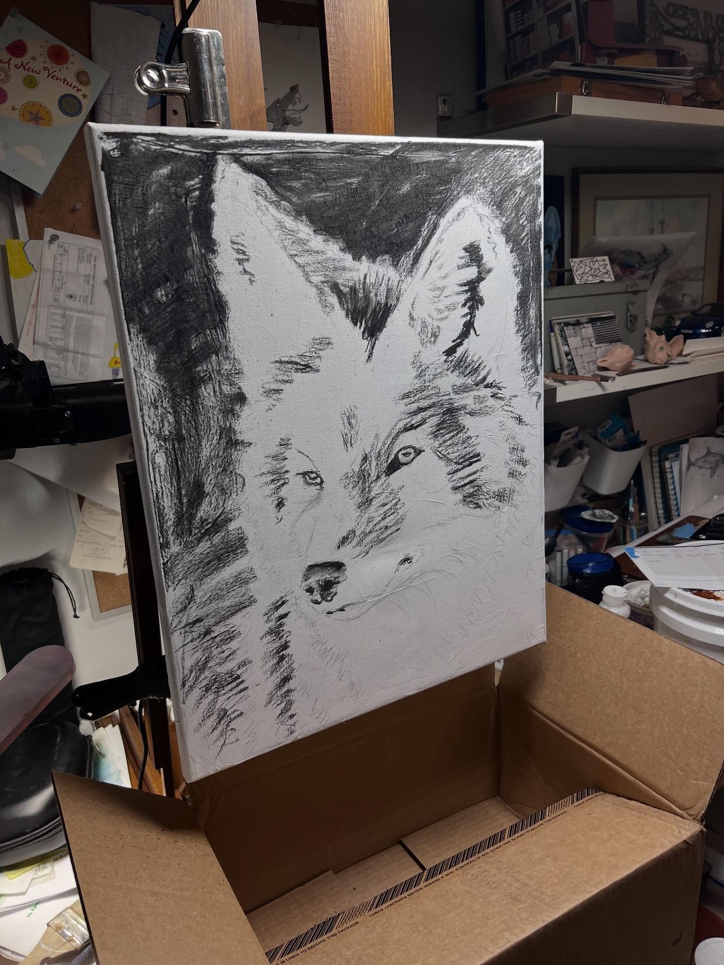 Took an online workshop today from @joelpilch. Had a great time and learned a lot. I foresee some more charcoal pieces in the near future!