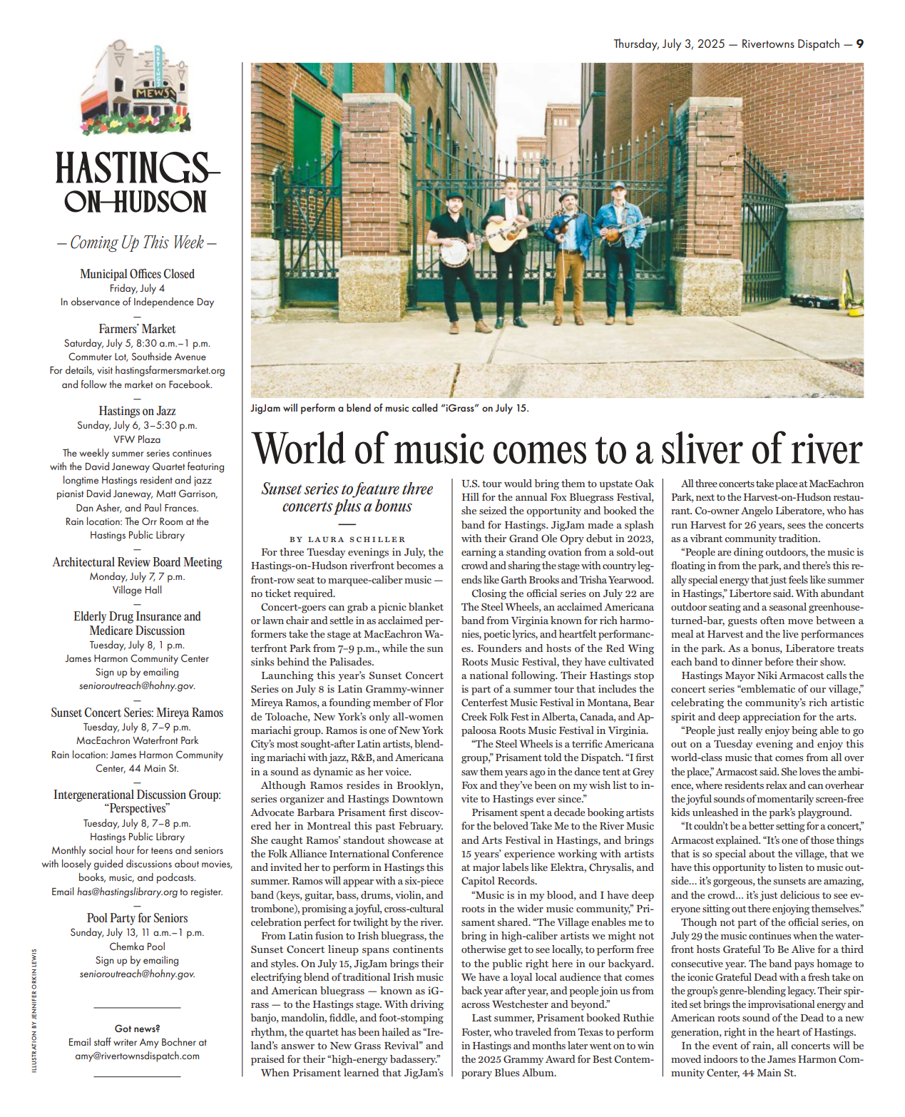 The Rivertowns Dispatch World of music comes to a sliver of river
