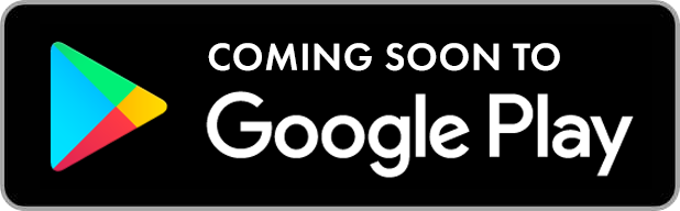 Black banner with white text saying 'Coming Soon to Google Play' alongside the Google Play logo.