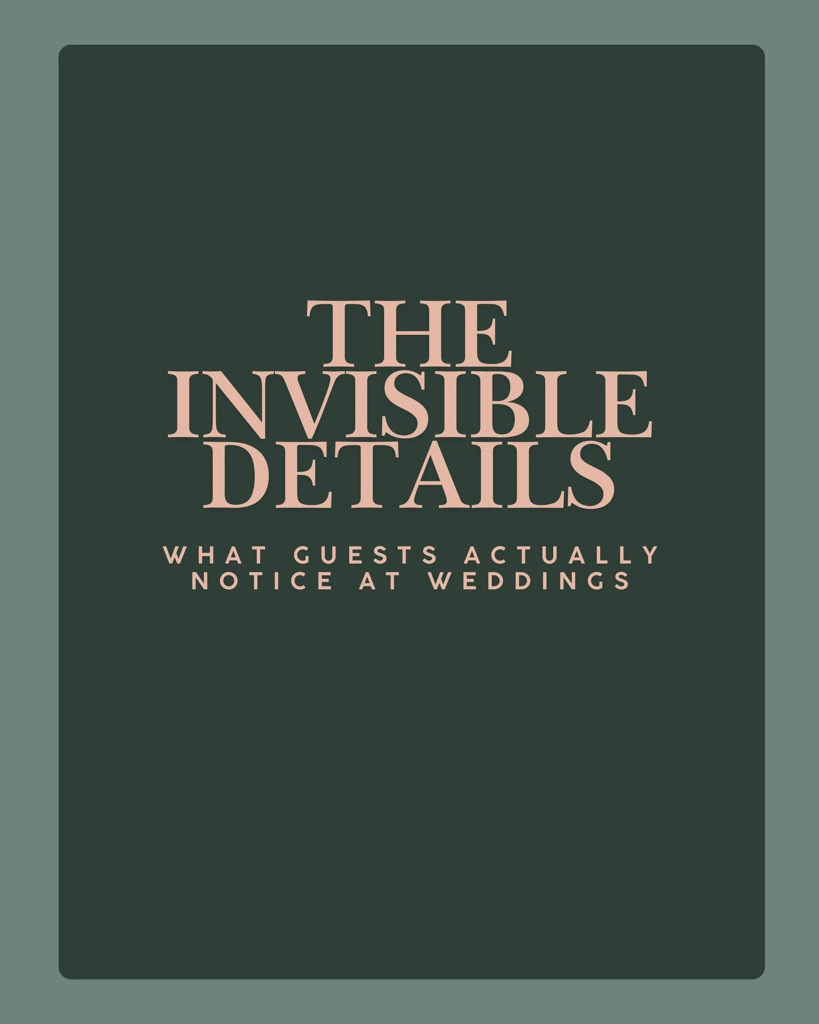 You can spend months choosing linens, flowers, and signage&hellip;

&hellip;but what guests actually remember is usually much simpler.

Did the evening feel natural? Were they well fed? Did the night move along without awkward pauses? Were there smal