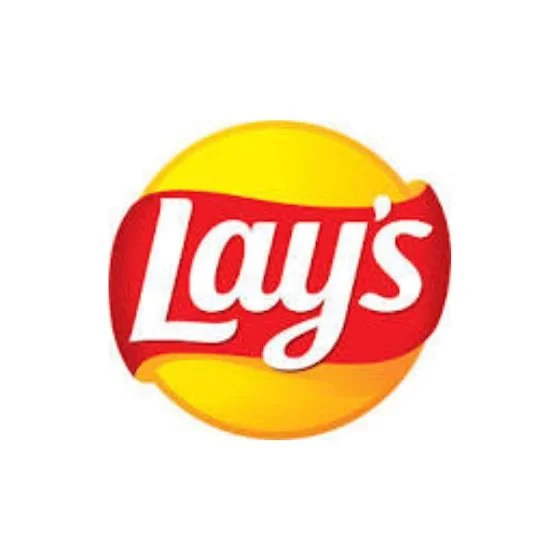 Lay's potato chips logo on a circular yellow background.
