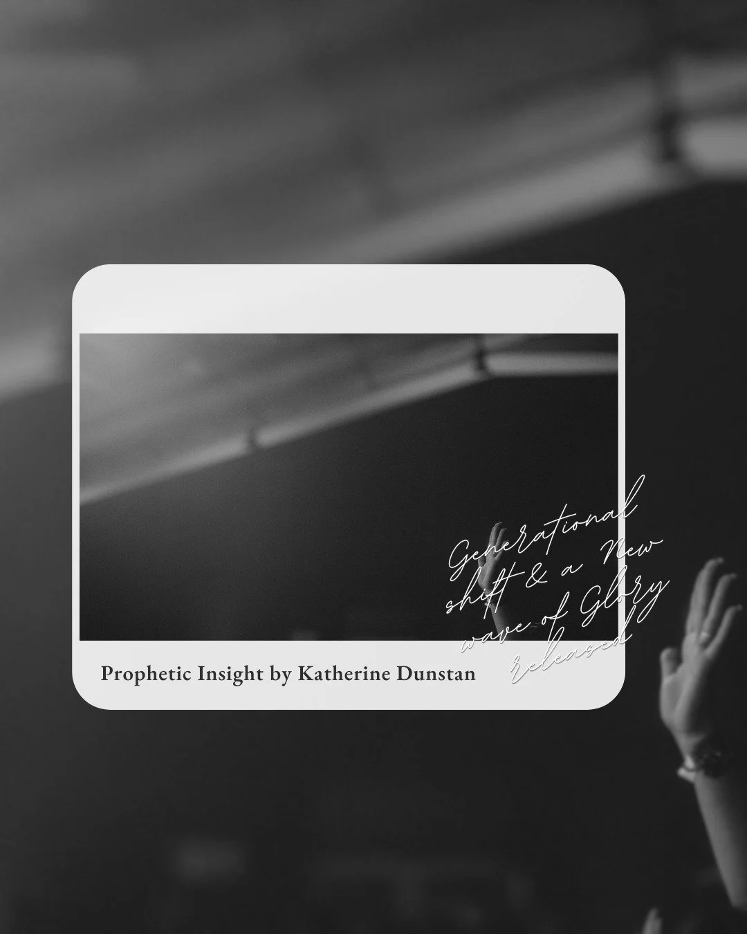 GENERATIONAL SHIFT AND A NEW WAVE OF GLORY RELEASED
Prophetic Insight by Katherine Dunstan &mdash; August 29, 2025

When Dawna led the prophetic act to release salvation over four generations, I believe a powerful &ldquo;Generational Shift&rdquo; too