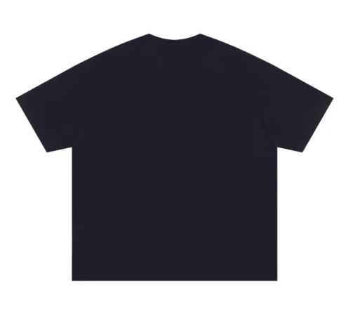 Blank black over-sized cotton tee shirt. Skater style. Streetwear