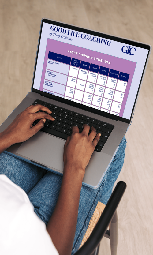 Free marital estate spreadsheet by divorce coach Tracy Galloway.webp