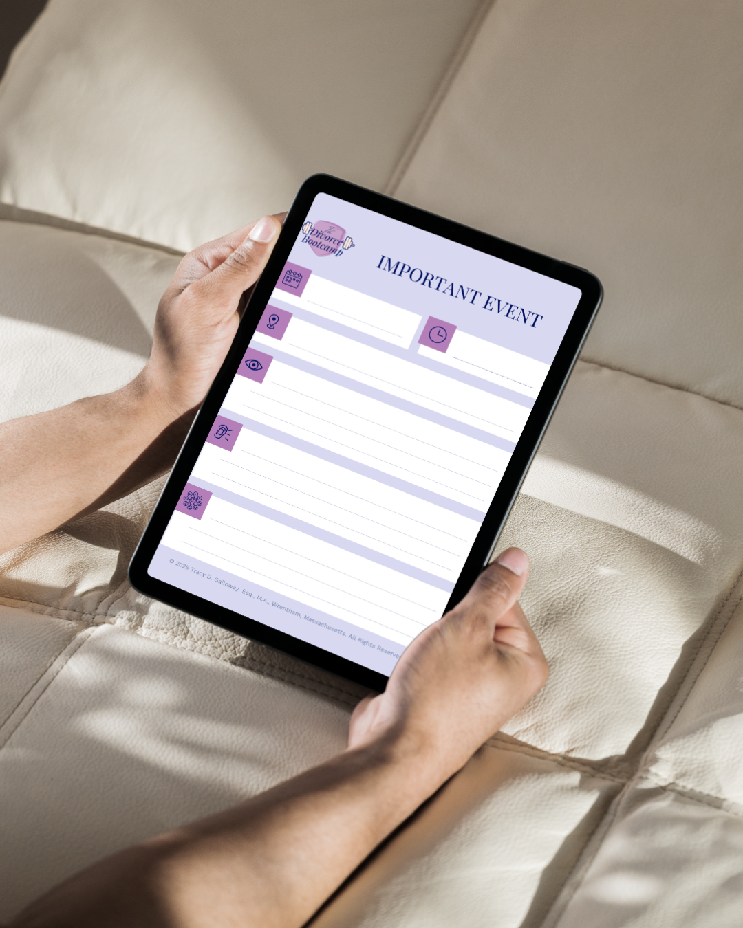 The Divorce Bootcamp - Important Event Journal Page Mockup.png