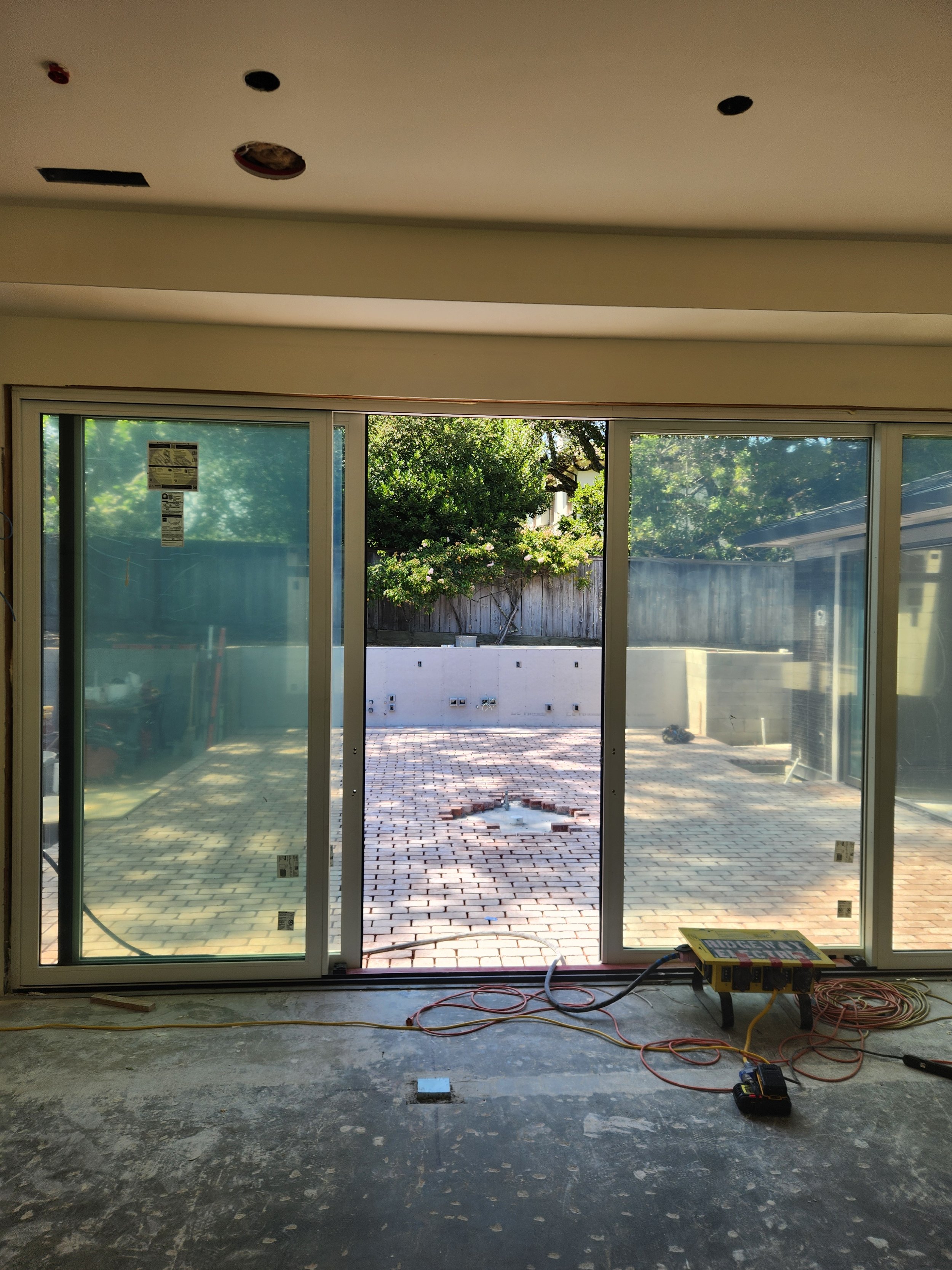 Large sliding glass door