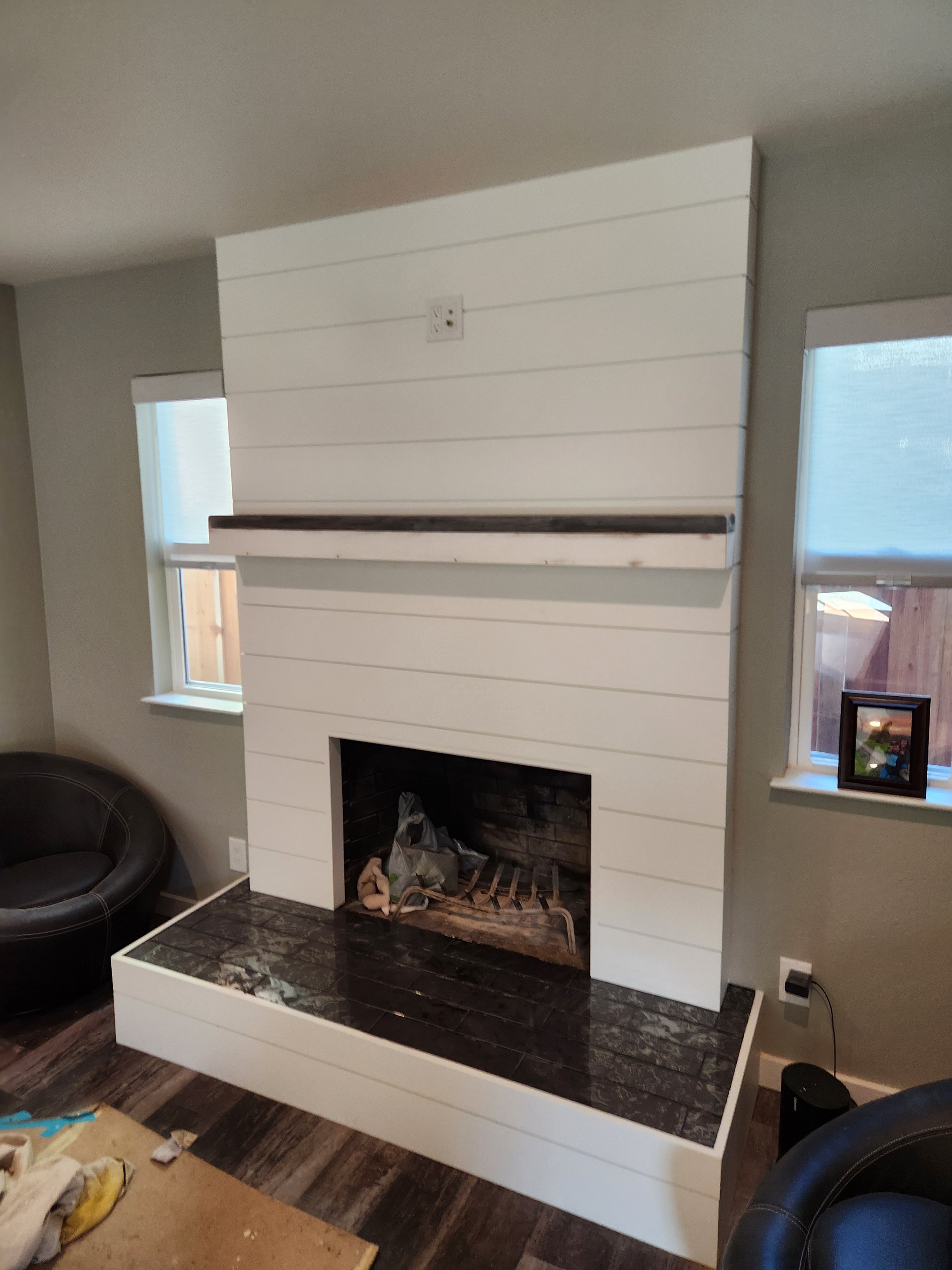 Custom fireplace surround