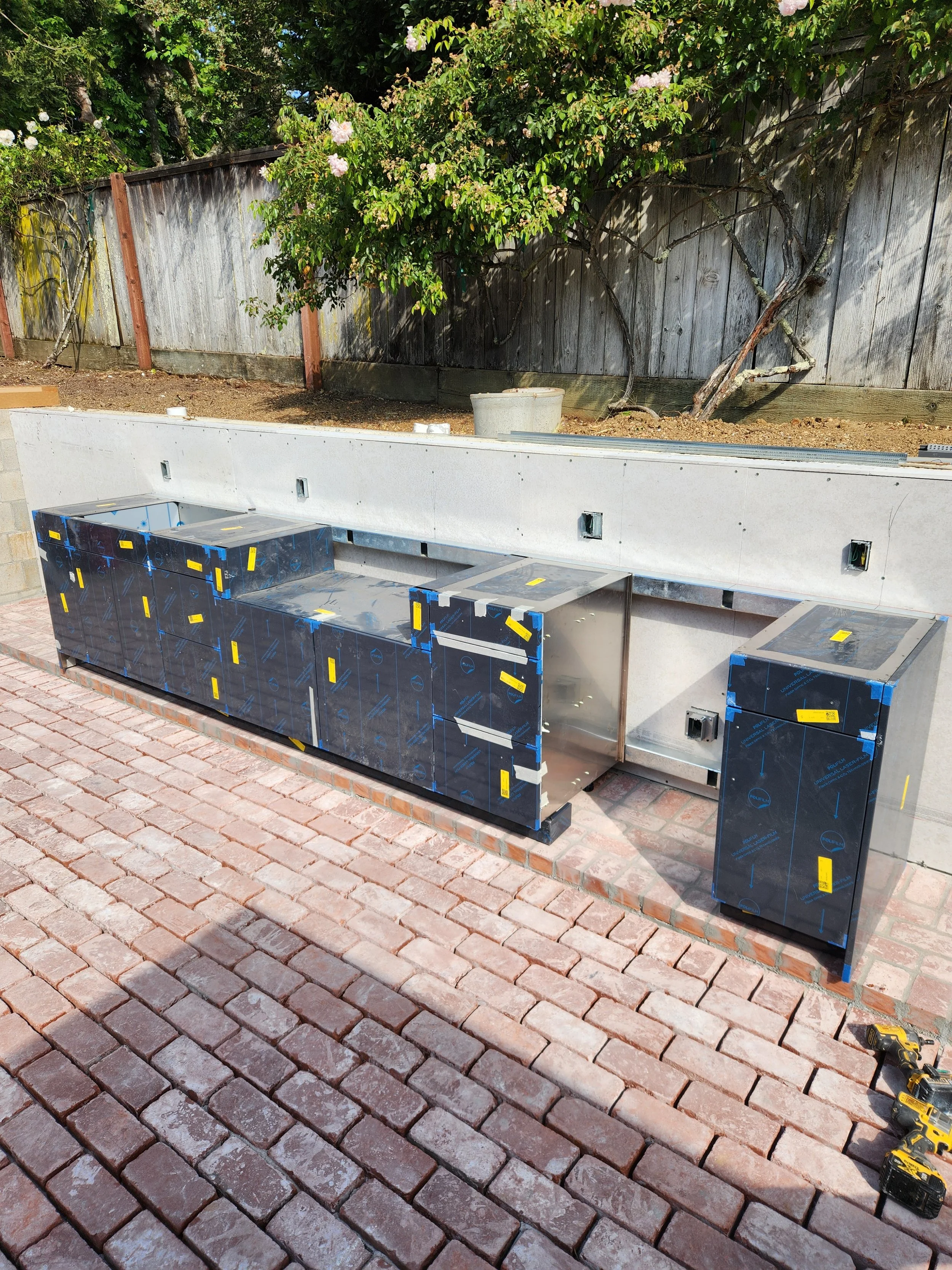 Stainless steel outdoor kitchen