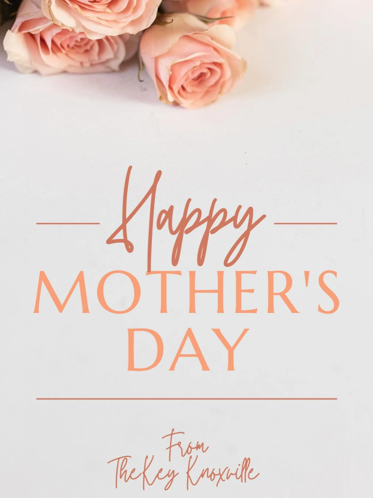 Happy Mother&rsquo;s Day 
from 
The Key Knoxville 💐

Today we celebrate the strength, beauty, love, and grace of every mother and mother figure. Wishing you a day filled with love and appreciation.