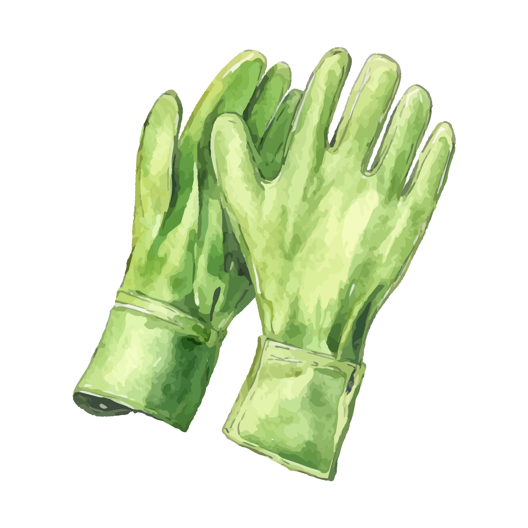 Green gloves