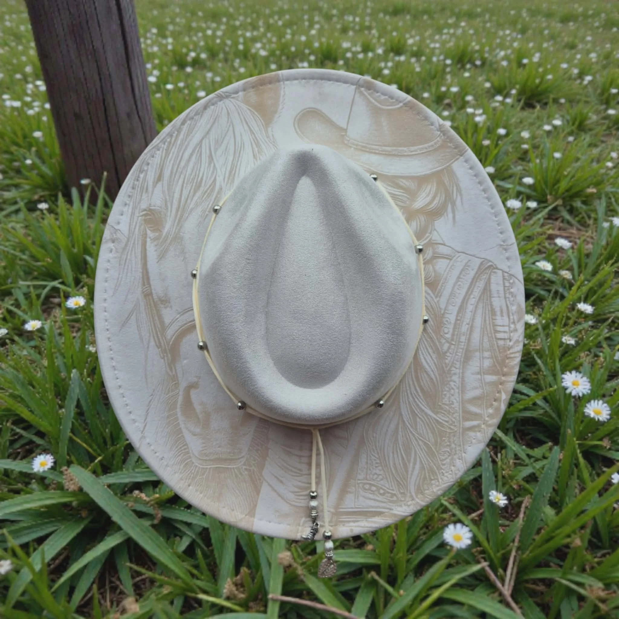 Cream Cowgirl and Her Horse