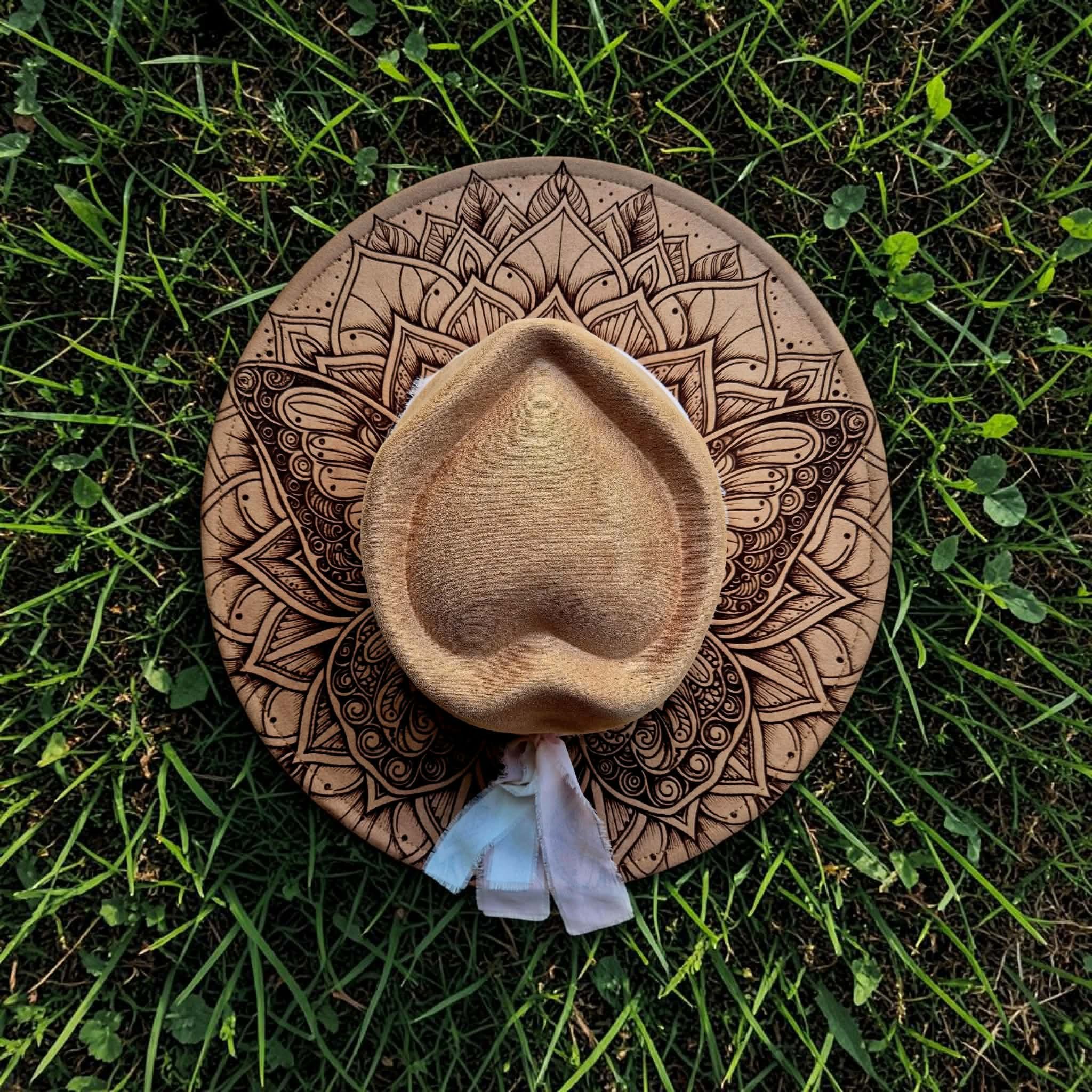 Light Tan Heart Crown Mandala