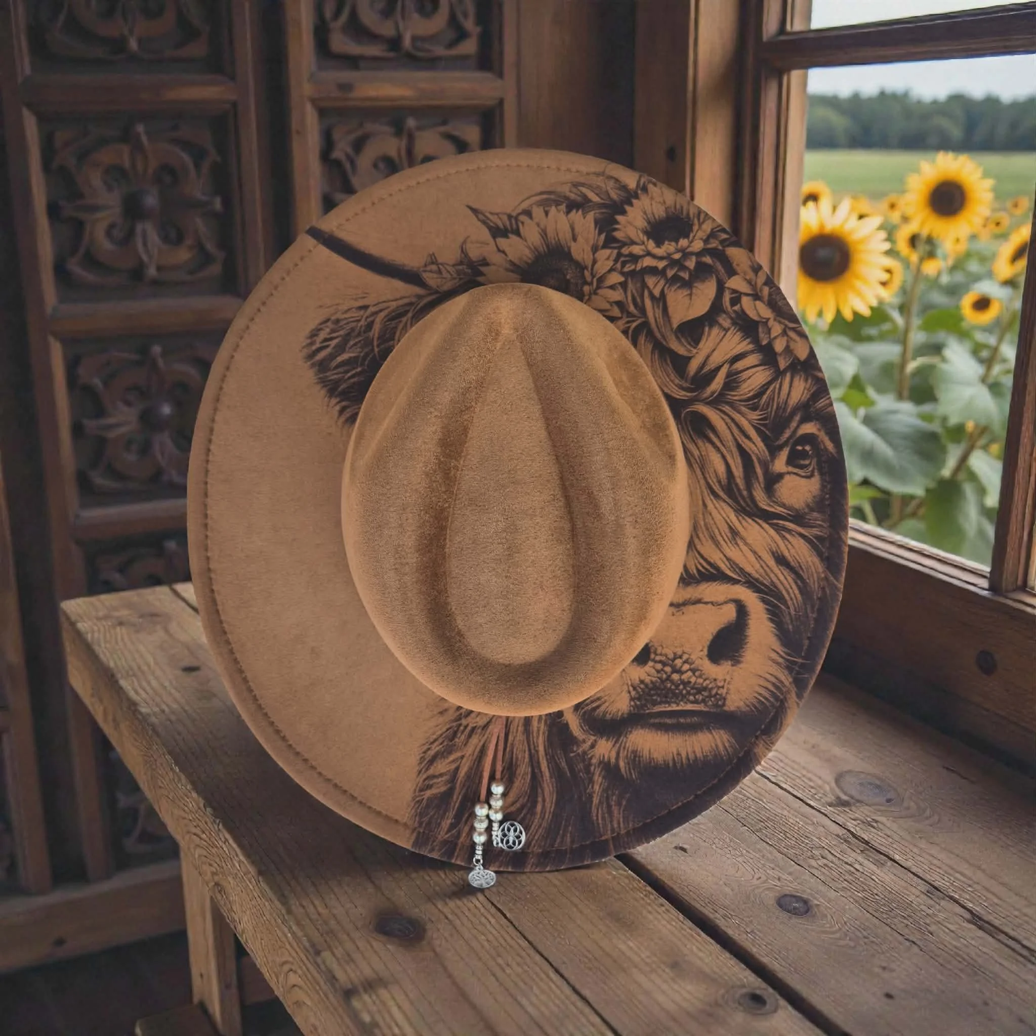 Dark Tan Highland Cow