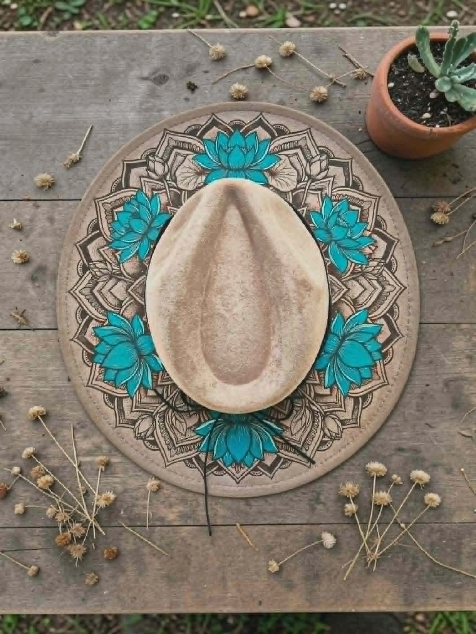 Taupe Lotus Mandala
