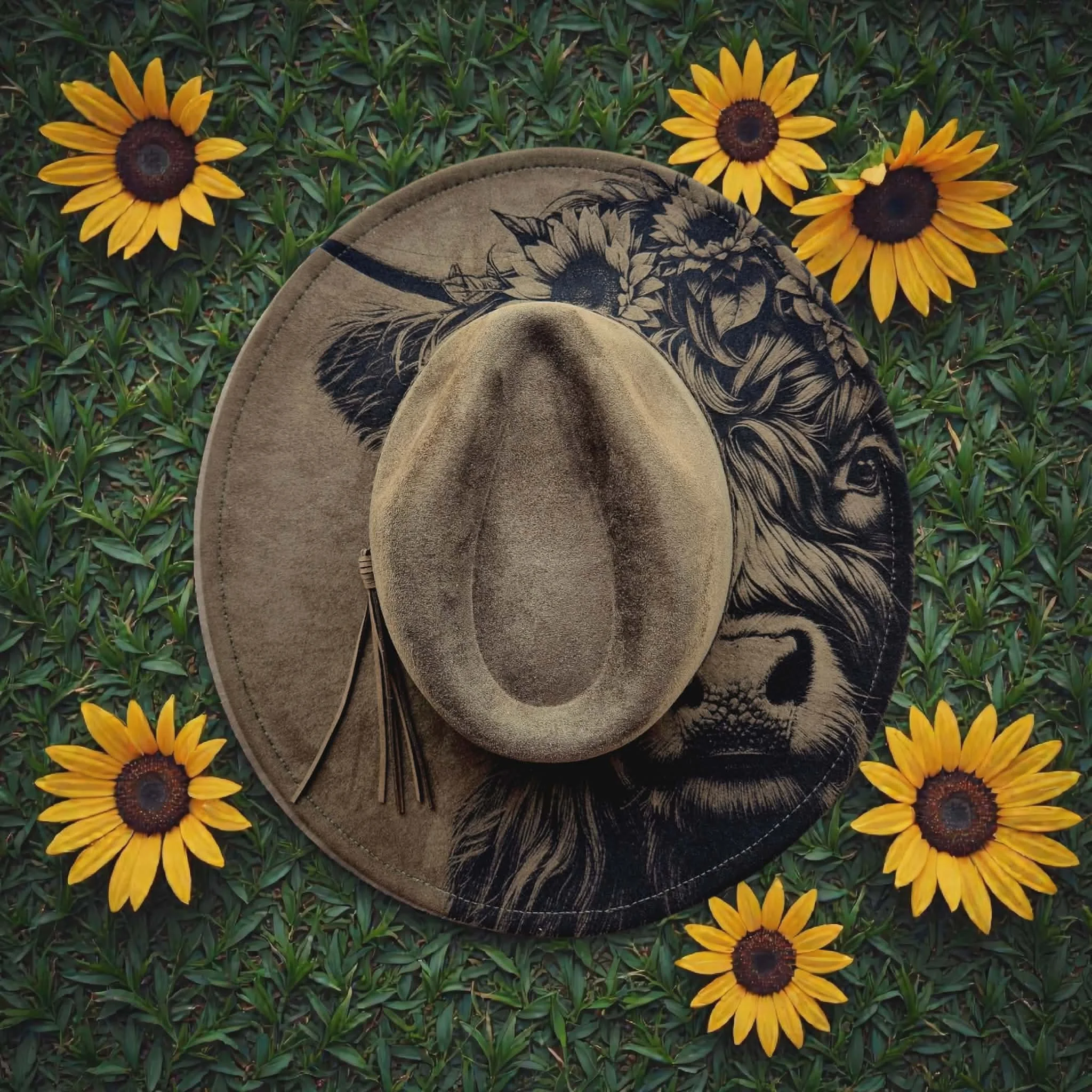 Olive Green Highland Cow