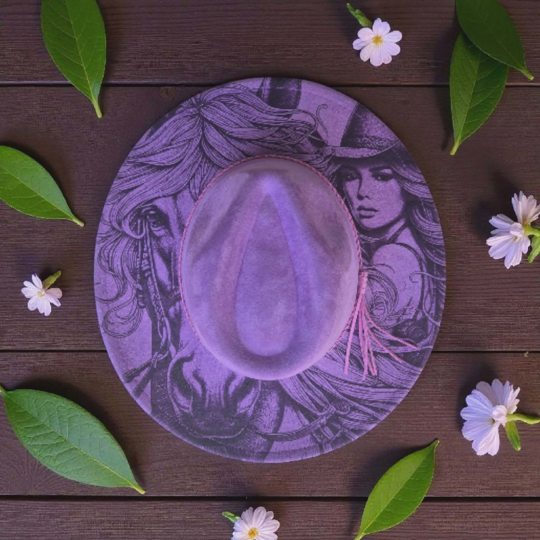 Purple Girl and Her Horse