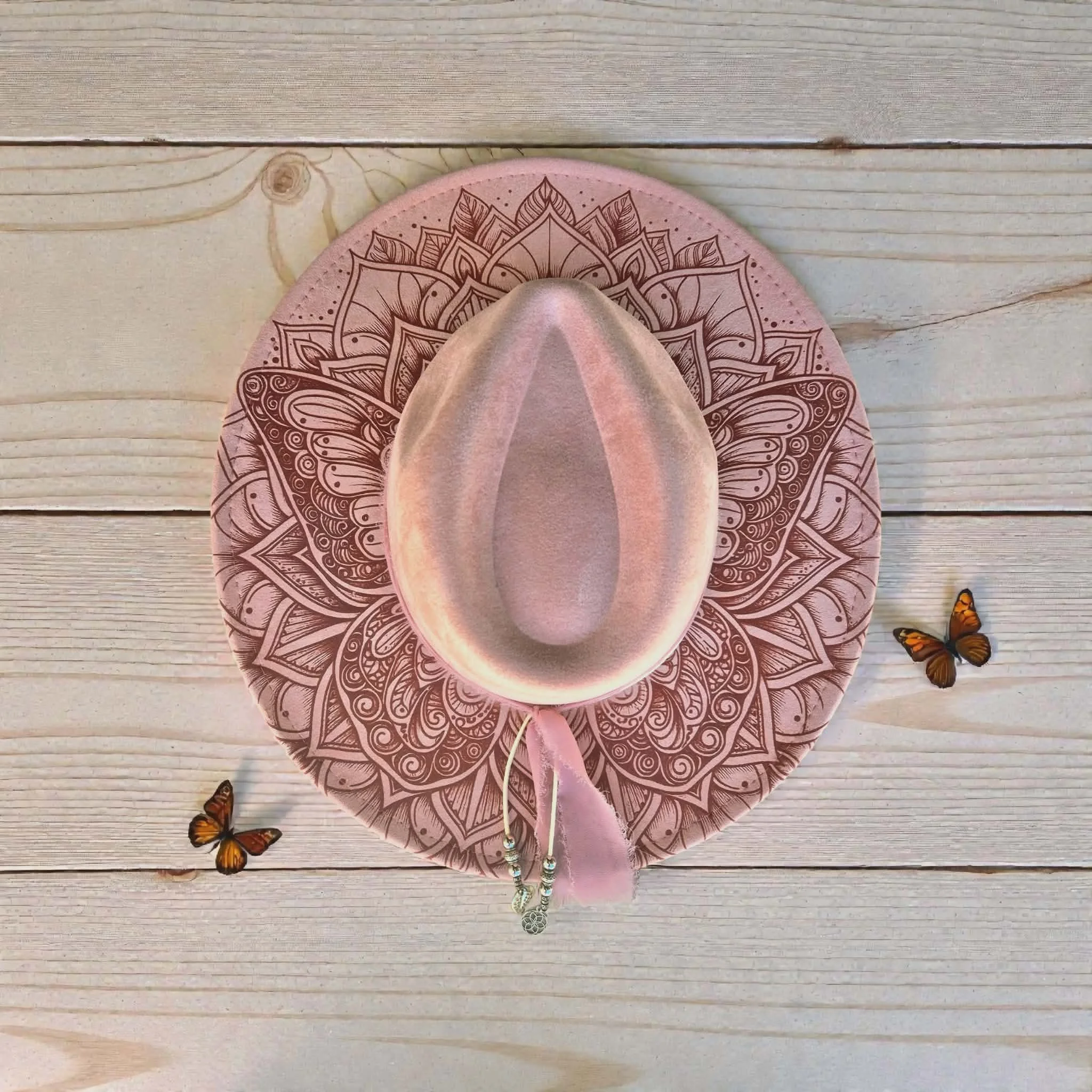 Dusty Pink Butterfly Mandala
