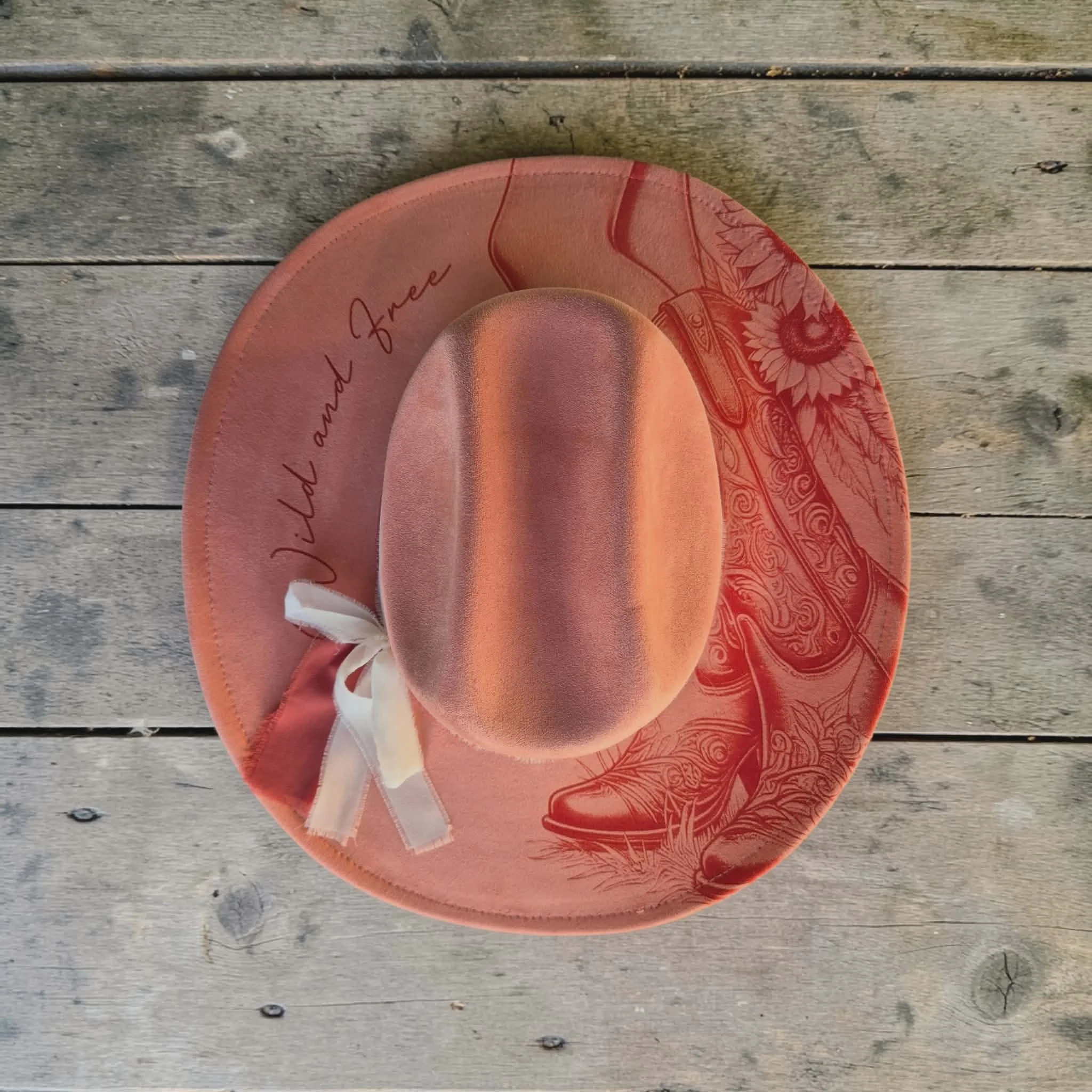 Salmon Cowgirl Style Boots