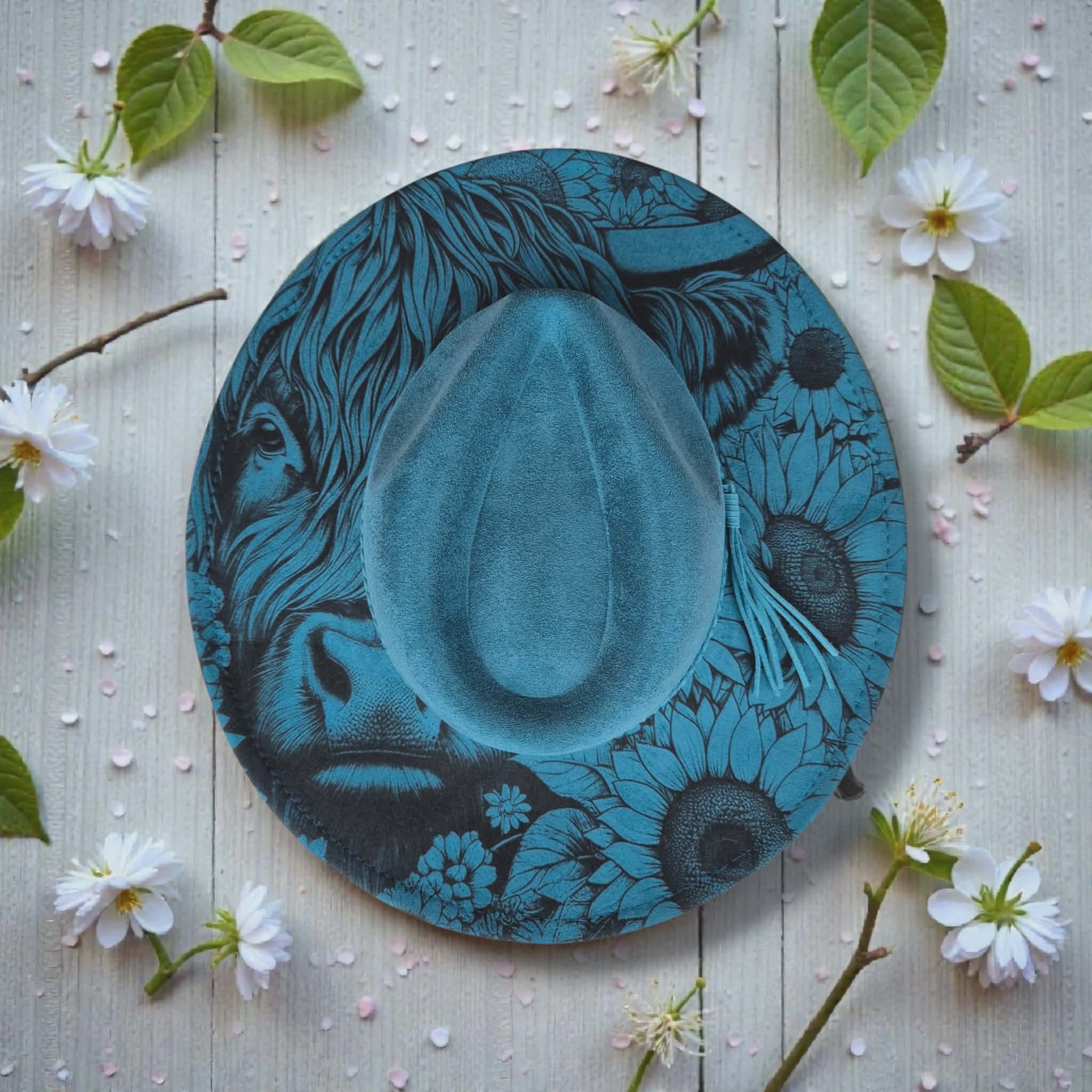 Peacock Highland Cow